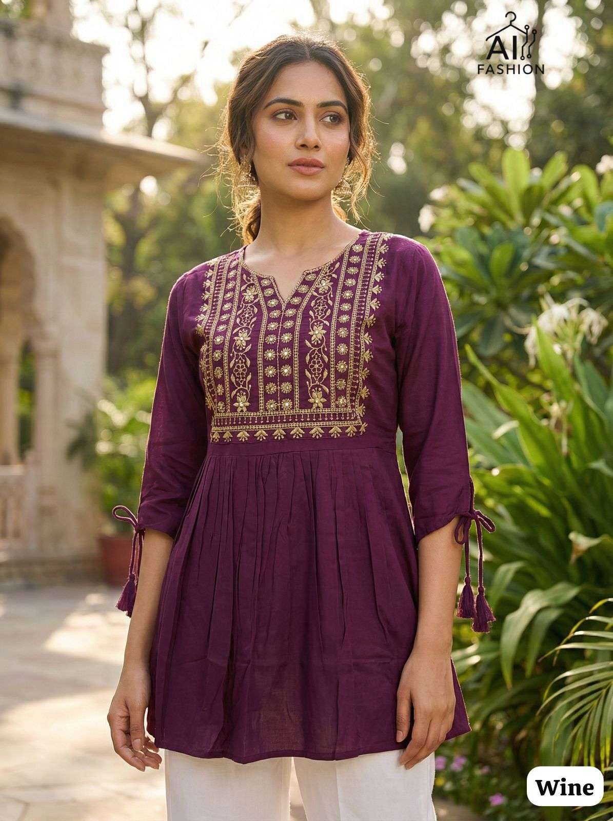 AI FASHION CHARMI VOL 5 RAYON FANCY WORKS LADIES TOPS COLLECTION 