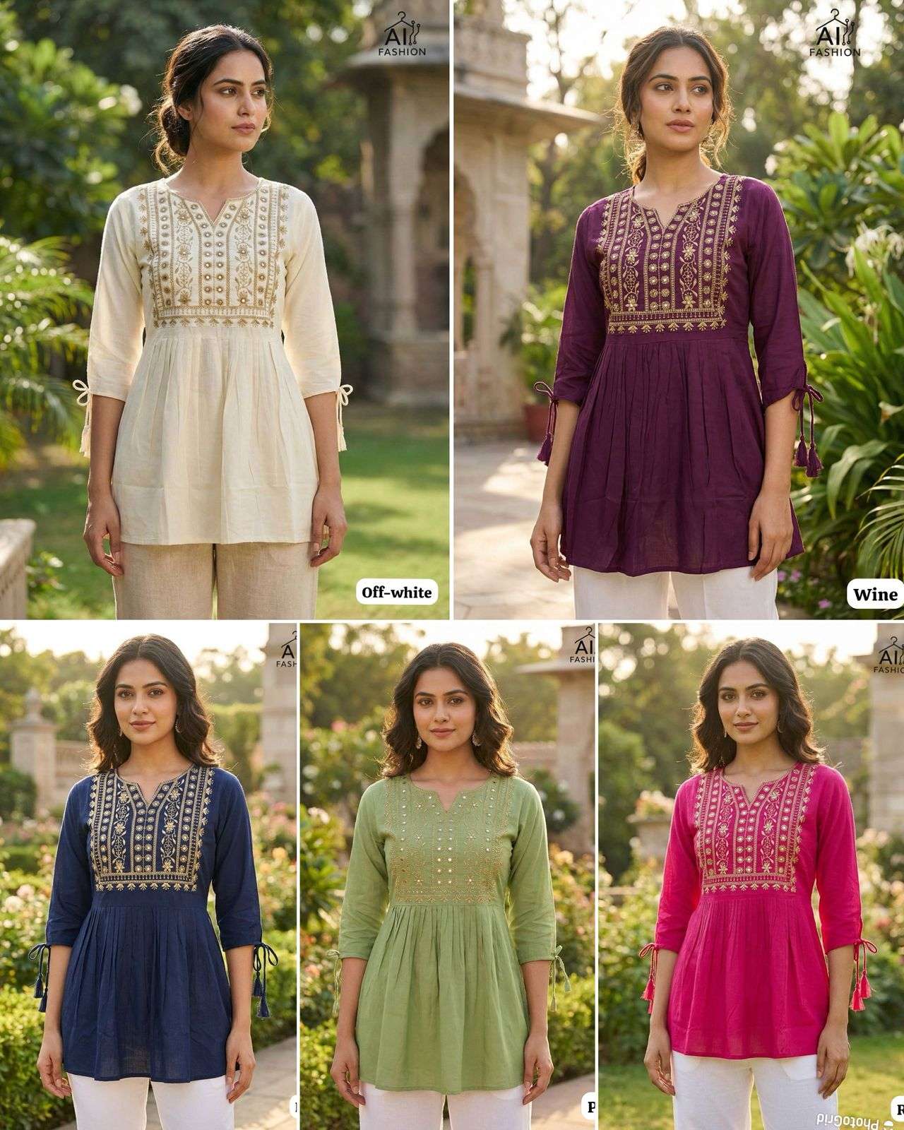 AI FASHION CHARMI VOL 5 RAYON FANCY WORKS LADIES TOPS COLLECTION 
