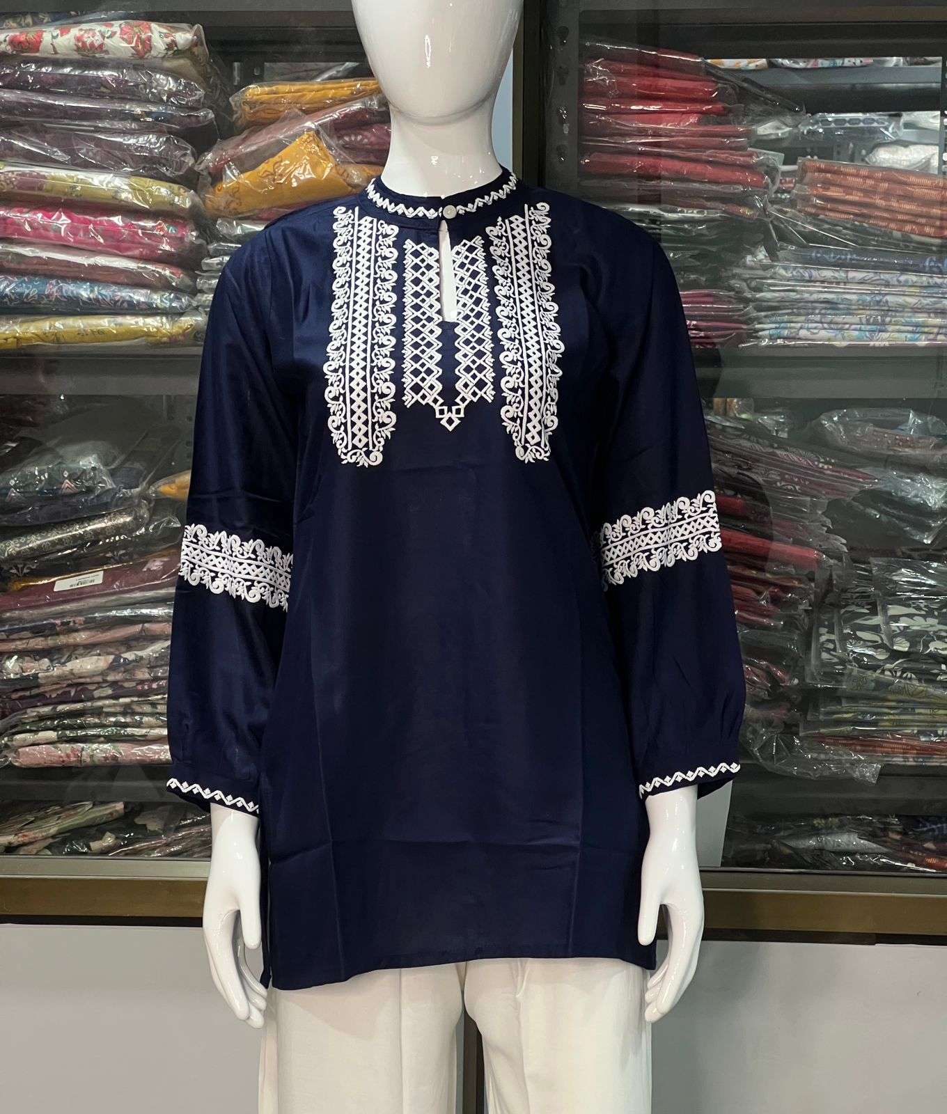 AI FASHION CHARMI VOL 7 RAYON FANCY WORKS LADIES TOP