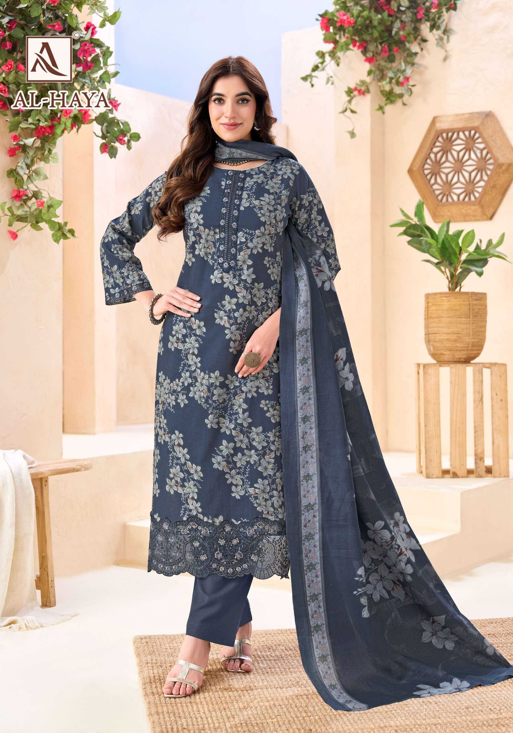 ALOK SUITS AL HAYA COTTON PRINT WITH FANCY EMBROIDERY WORK SUIT