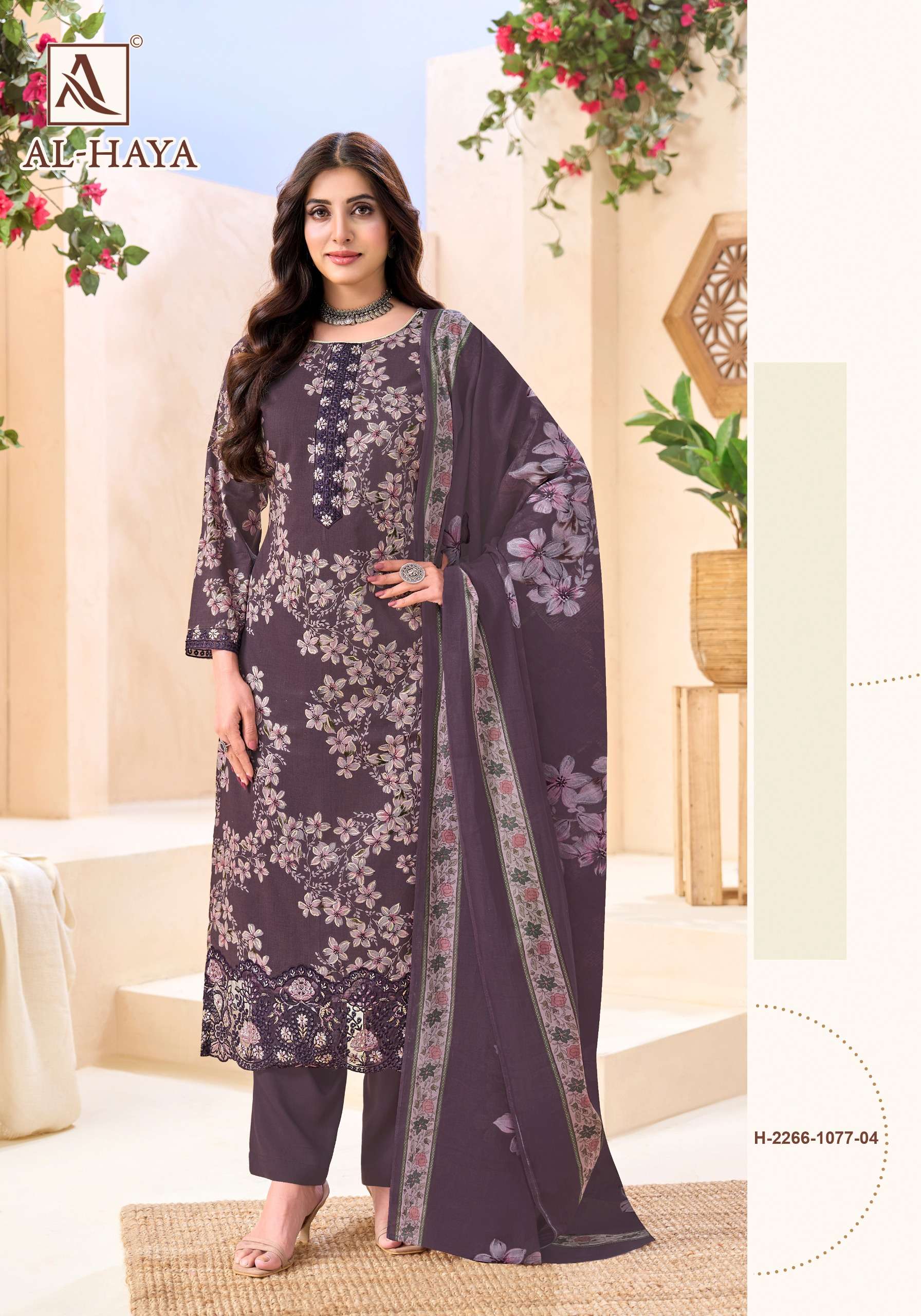 ALOK SUITS AL HAYA COTTON PRINT WITH FANCY EMBROIDERY WORK SUIT