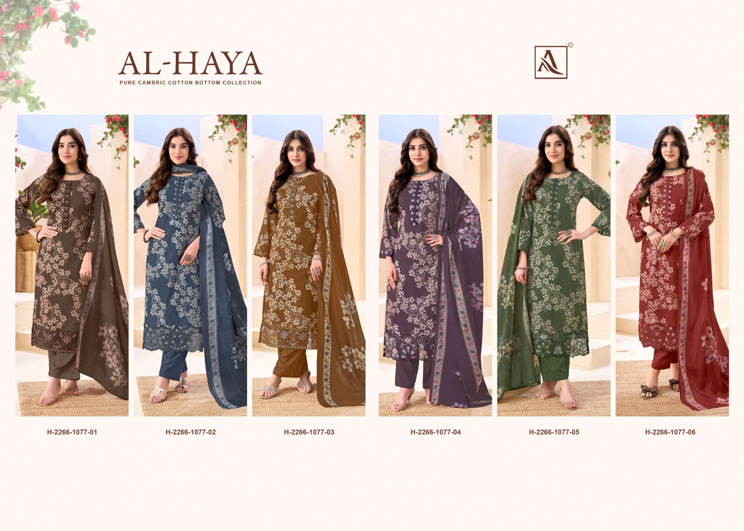 ALOK SUITS AL HAYA COTTON PRINT WITH FANCY EMBROIDERY WORK SUIT