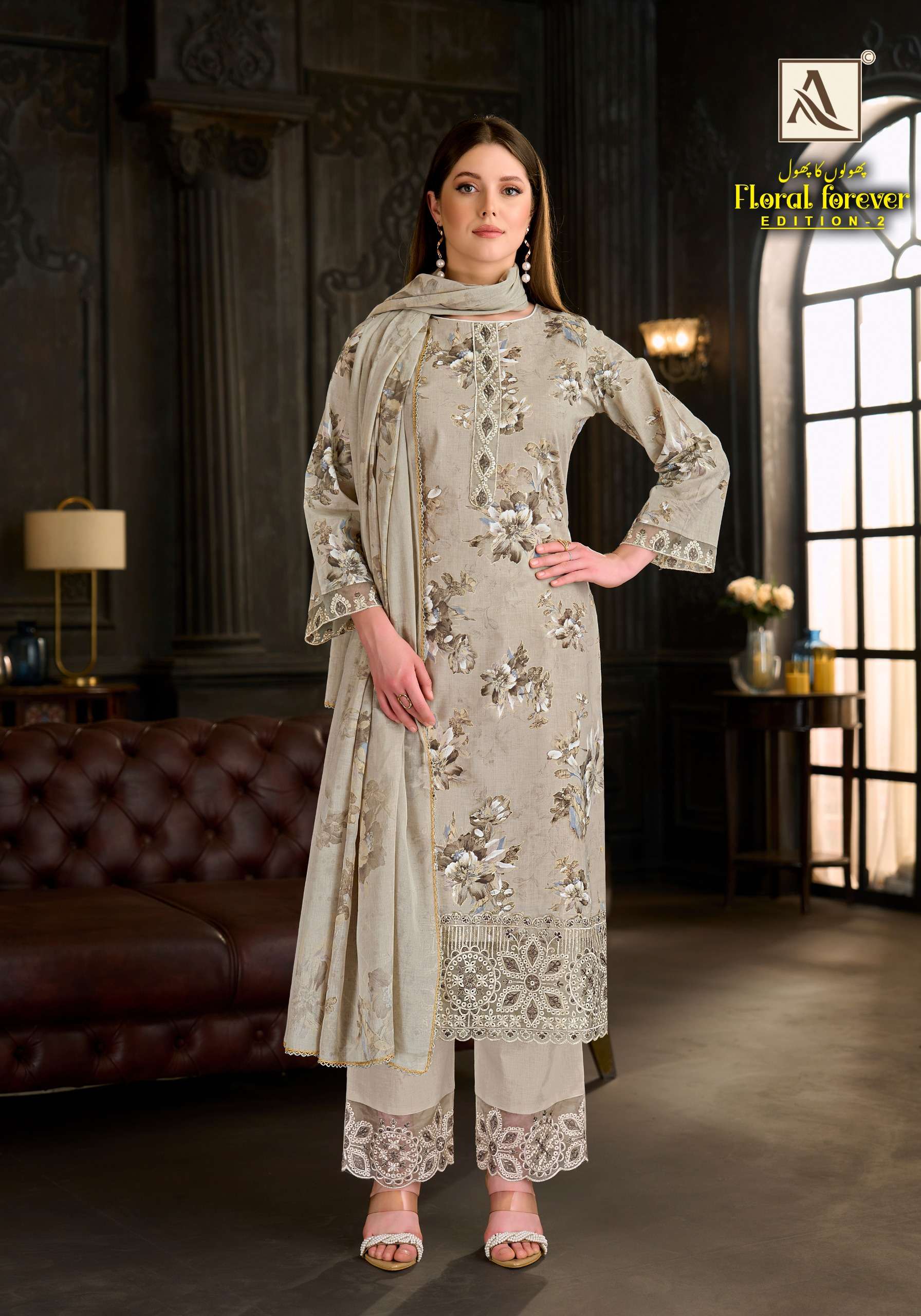 ALOK SUITS FLORAL FOREVER EDITION 2 COTTON PRINT WITH FANCY EMBROIDERY WORK SUIT