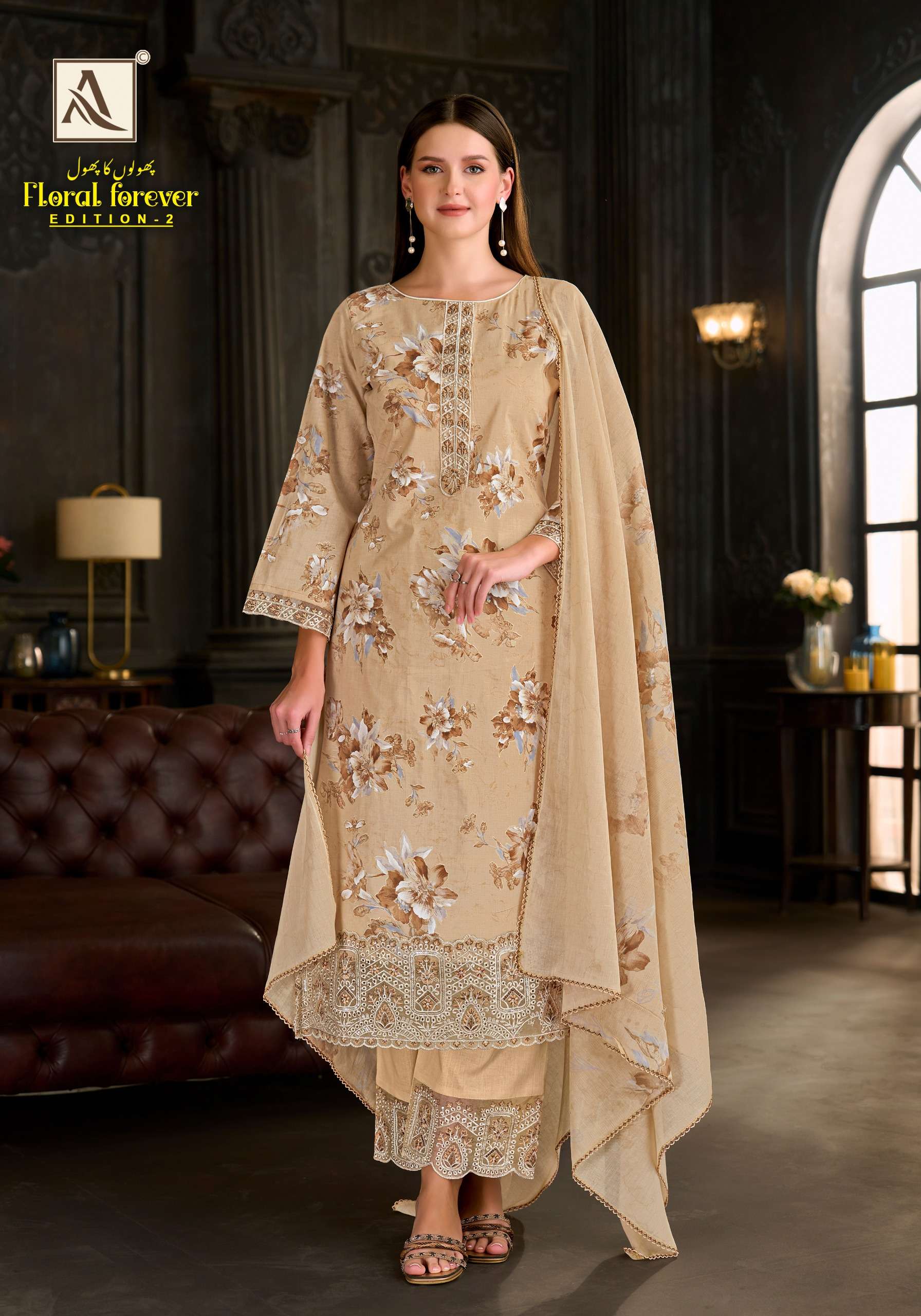 ALOK SUITS FLORAL FOREVER EDITION 2 COTTON PRINT WITH FANCY EMBROIDERY WORK SUIT