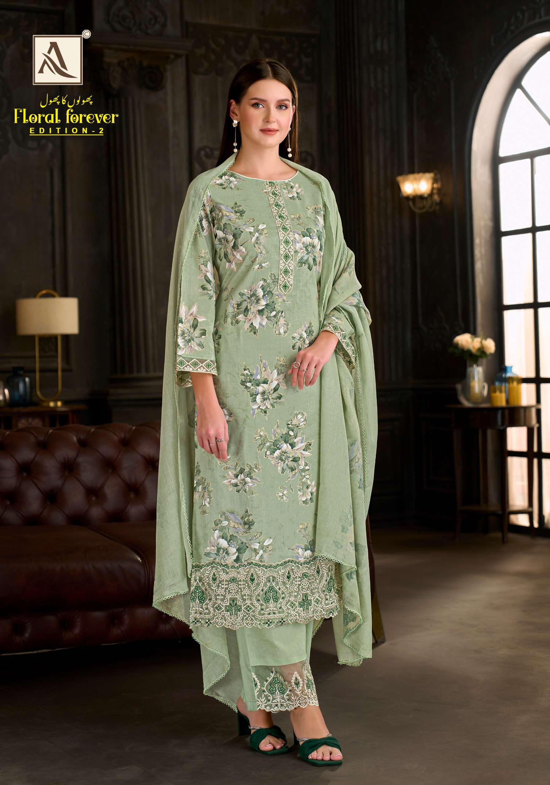 ALOK SUITS FLORAL FOREVER EDITION 2 COTTON PRINT WITH FANCY EMBROIDERY WORK SUIT