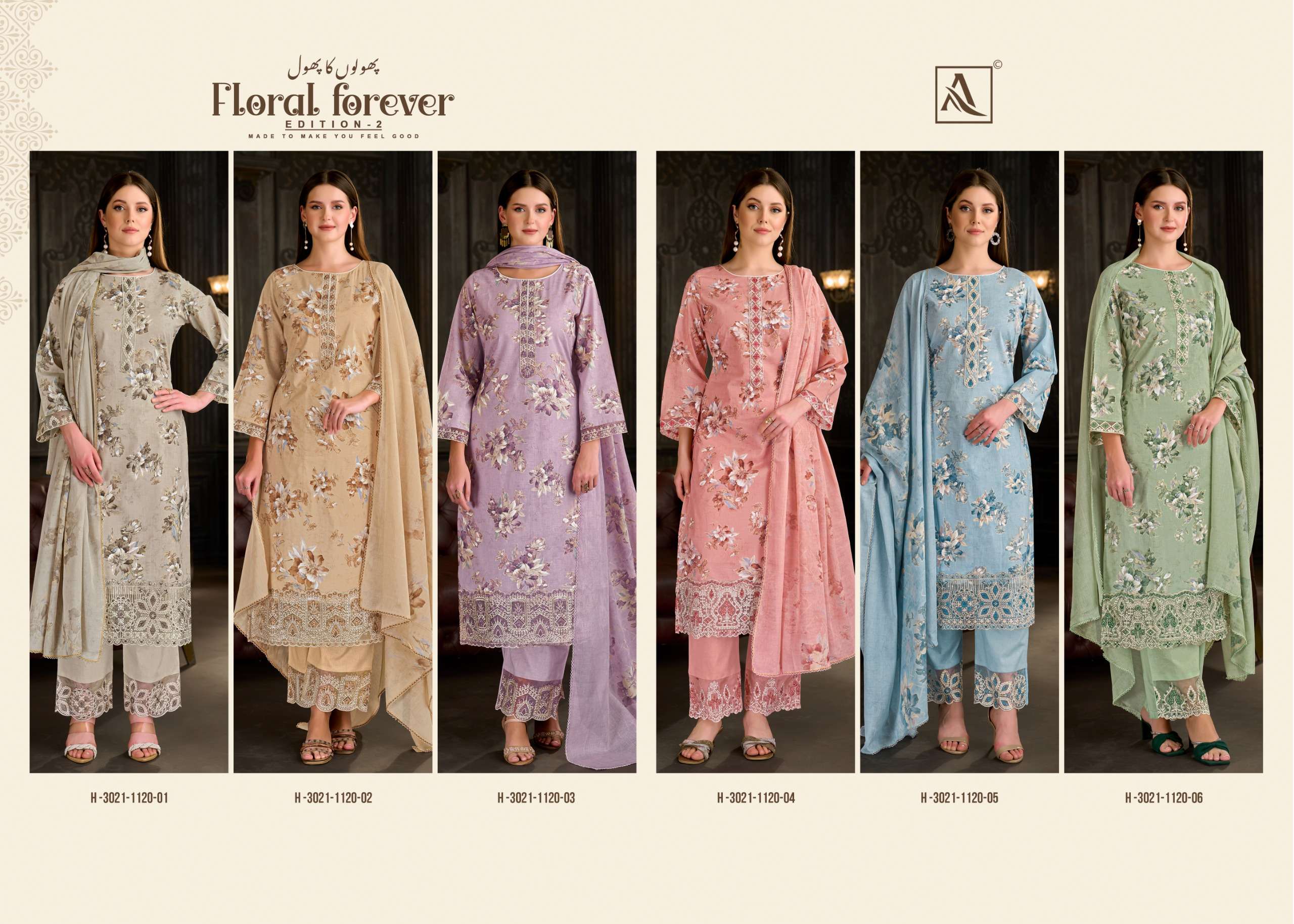 ALOK SUITS FLORAL FOREVER EDITION 2 COTTON PRINT WITH FANCY EMBROIDERY WORK SUIT