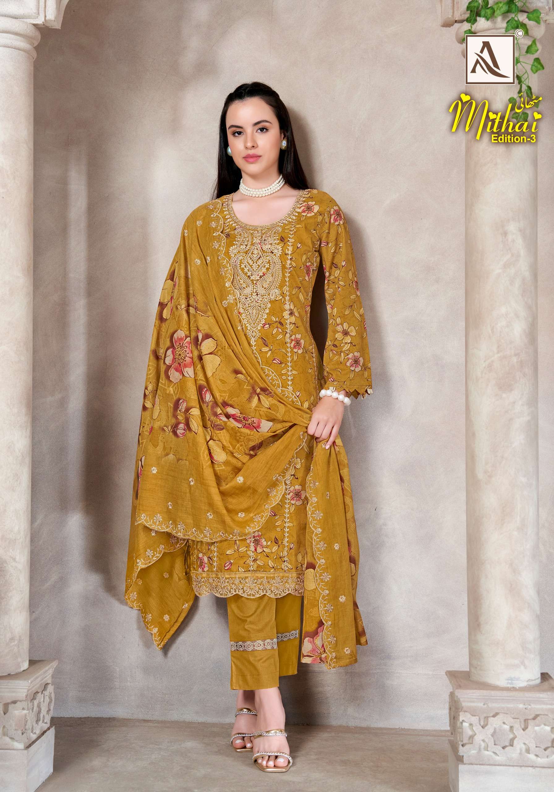ALOK SUITS MITHAI VOL 3 COTTON PRINT WITH FANCY EMBROIDERY WORK SUIT