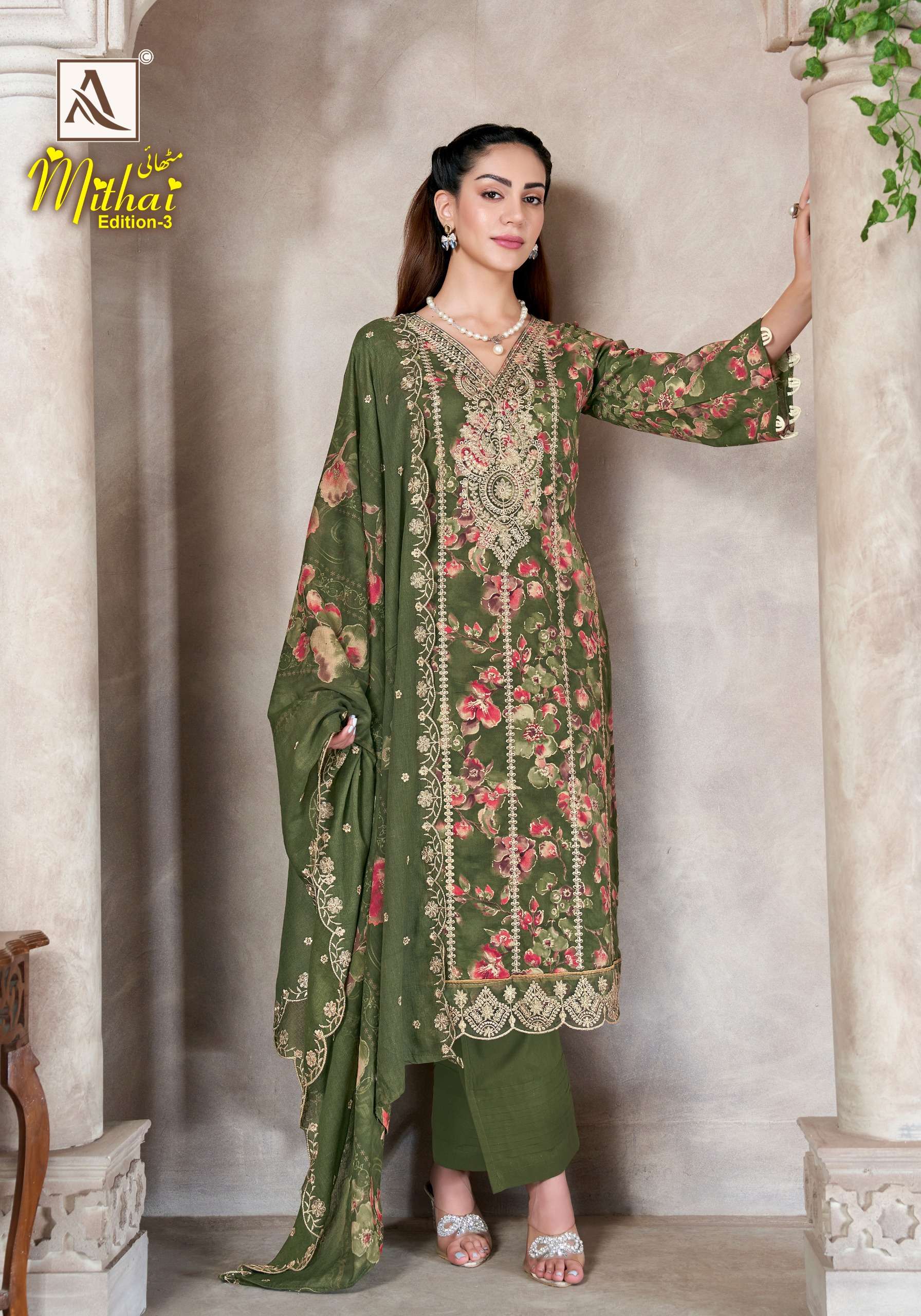ALOK SUITS MITHAI VOL 3 COTTON PRINT WITH FANCY EMBROIDERY WORK SUIT