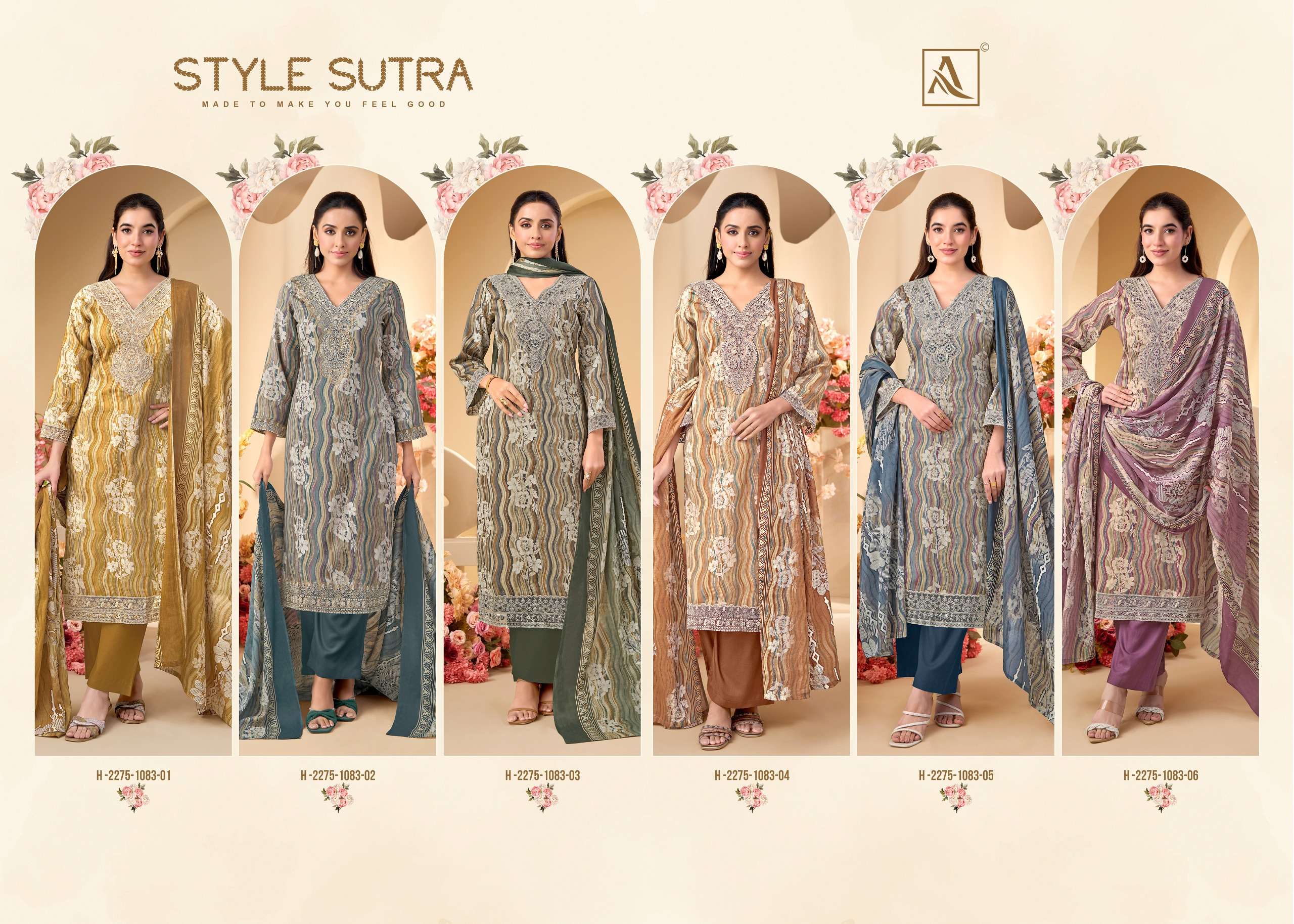 ALOK SUITS STYLE SUTRA JAM COTTON PRINT WITH FANCY EMBROIDERY WORK SUIT