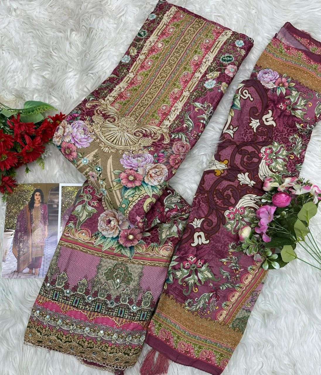 AMRUTVELA AT 170 VISCOSE DIGITAL PRINT WITH DESIGNER WORK SUIT
