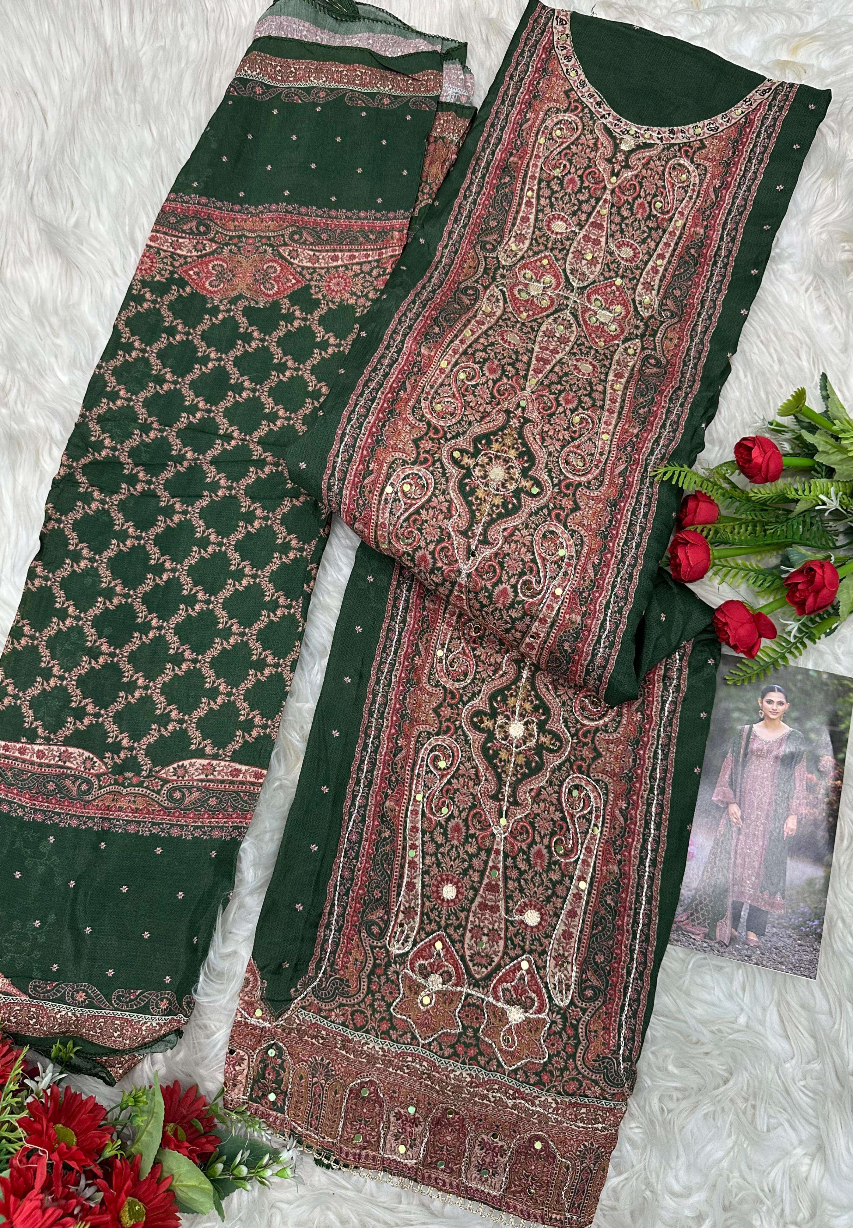 AMRUTVELA AT 221 VISCOSE DIGITAL PRINT WITH DESIGNER WORK SUIT