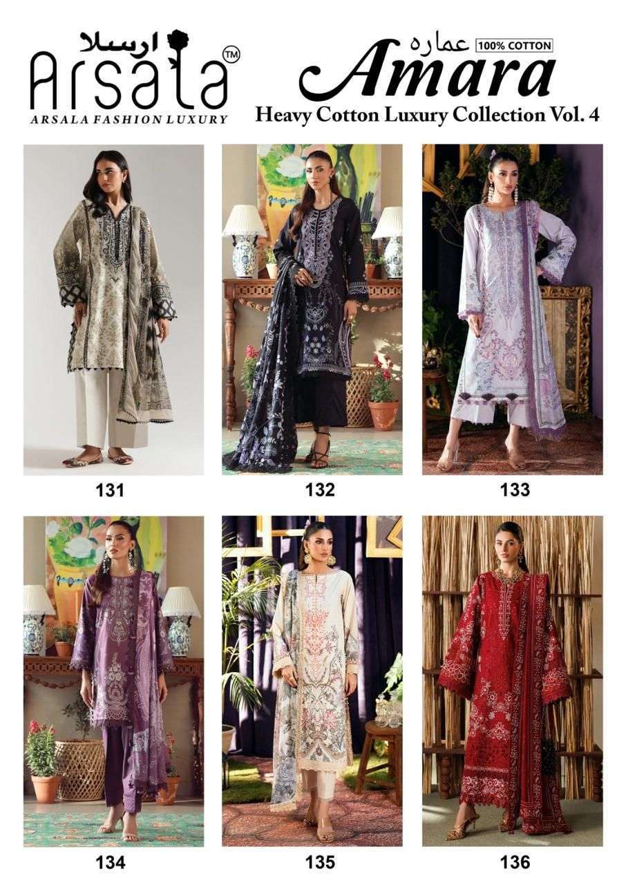 ARSALA FASHION LUXURY AMARA HEAVY COTTON LUXURY COLLECTION VOL 4 COTTON DIGITAL PRINT SALWAR SUIT