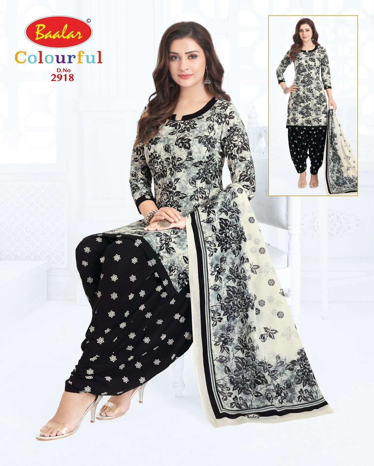BAALAR COLOURFULL VOL 29 COTTON PRINTED PATIYALA DRESS 