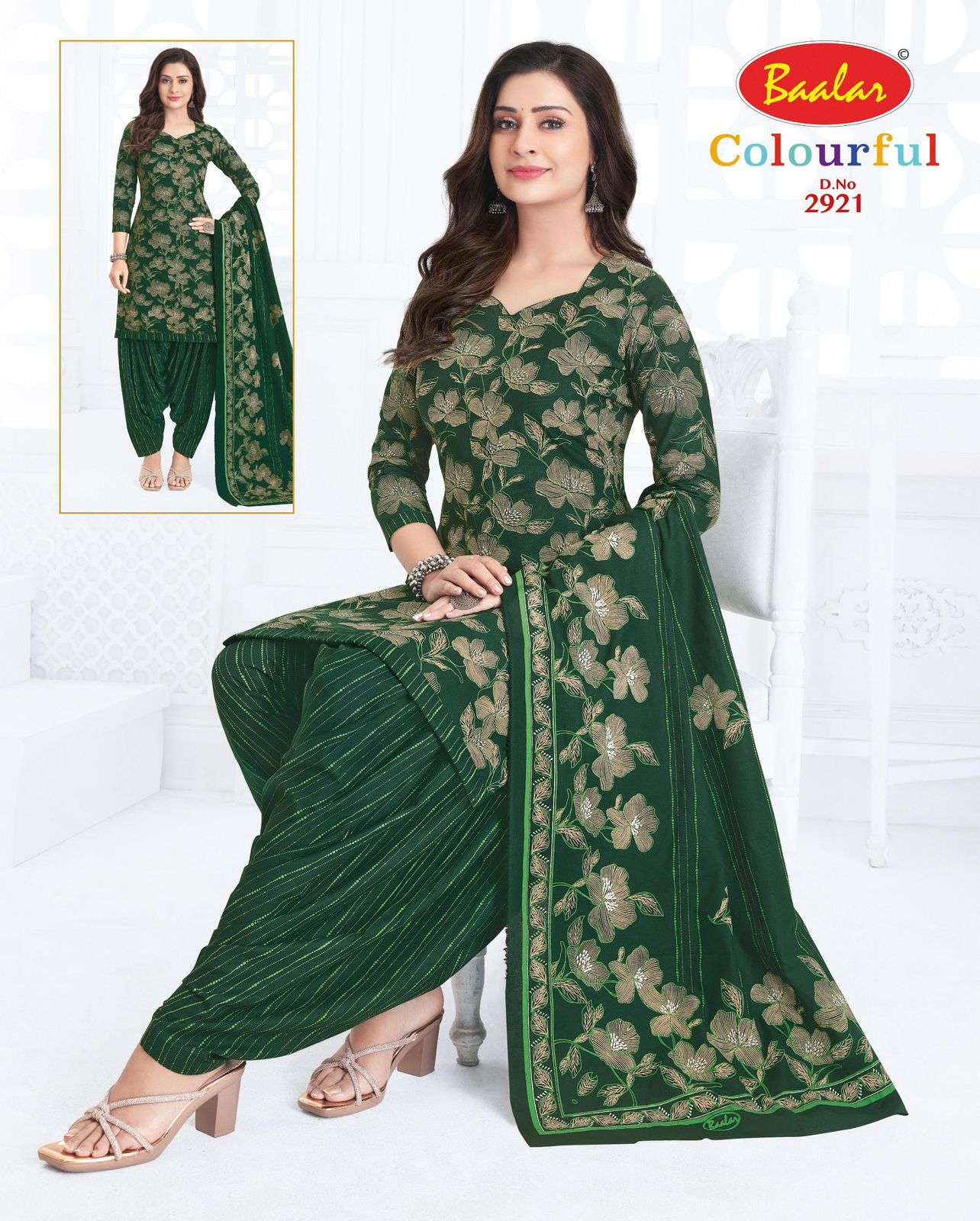 BAALAR COLOURFULL VOL 29 COTTON PRINTED PATIYALA DRESS 