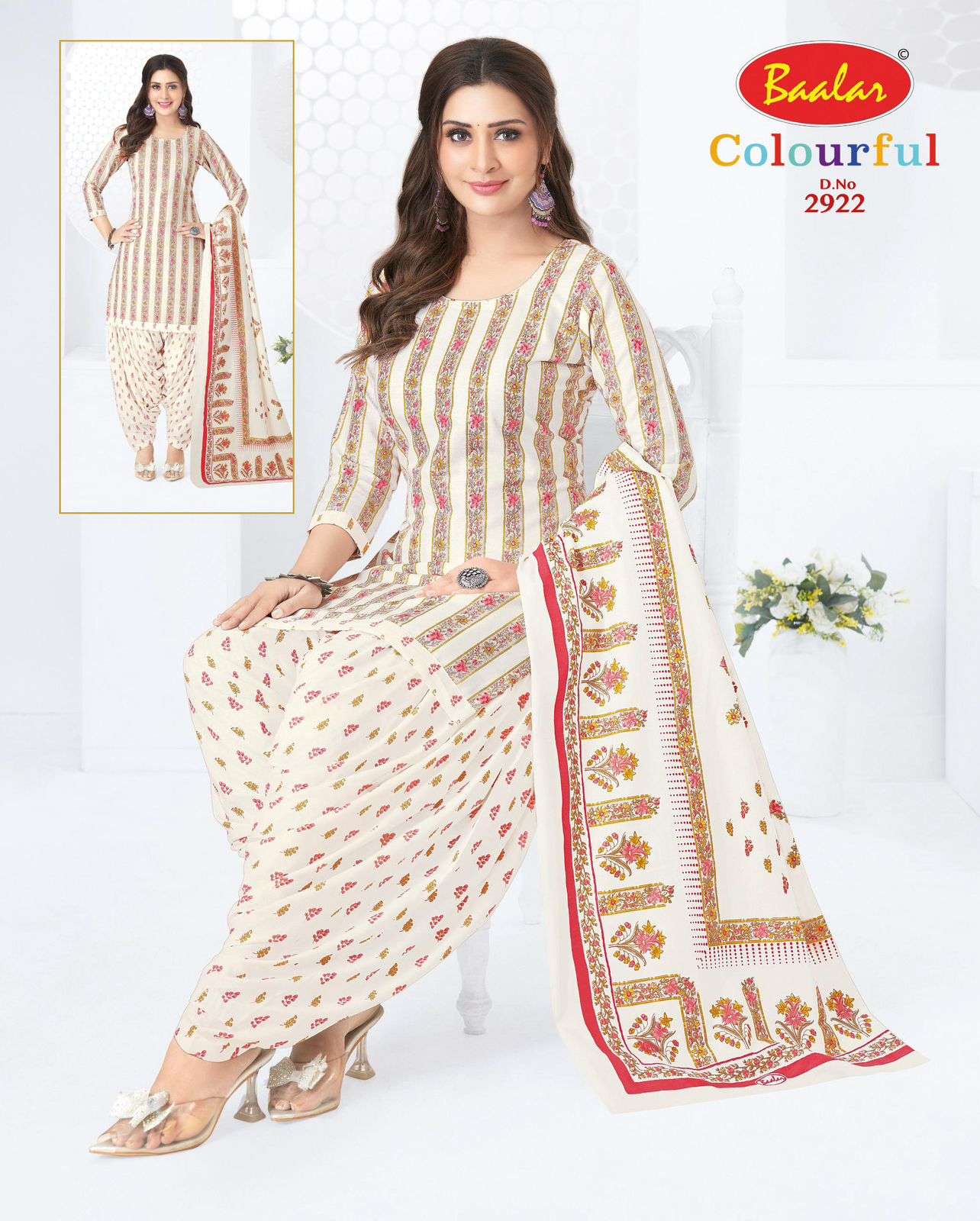BAALAR COLOURFULL VOL 29 COTTON PRINTED PATIYALA DRESS 