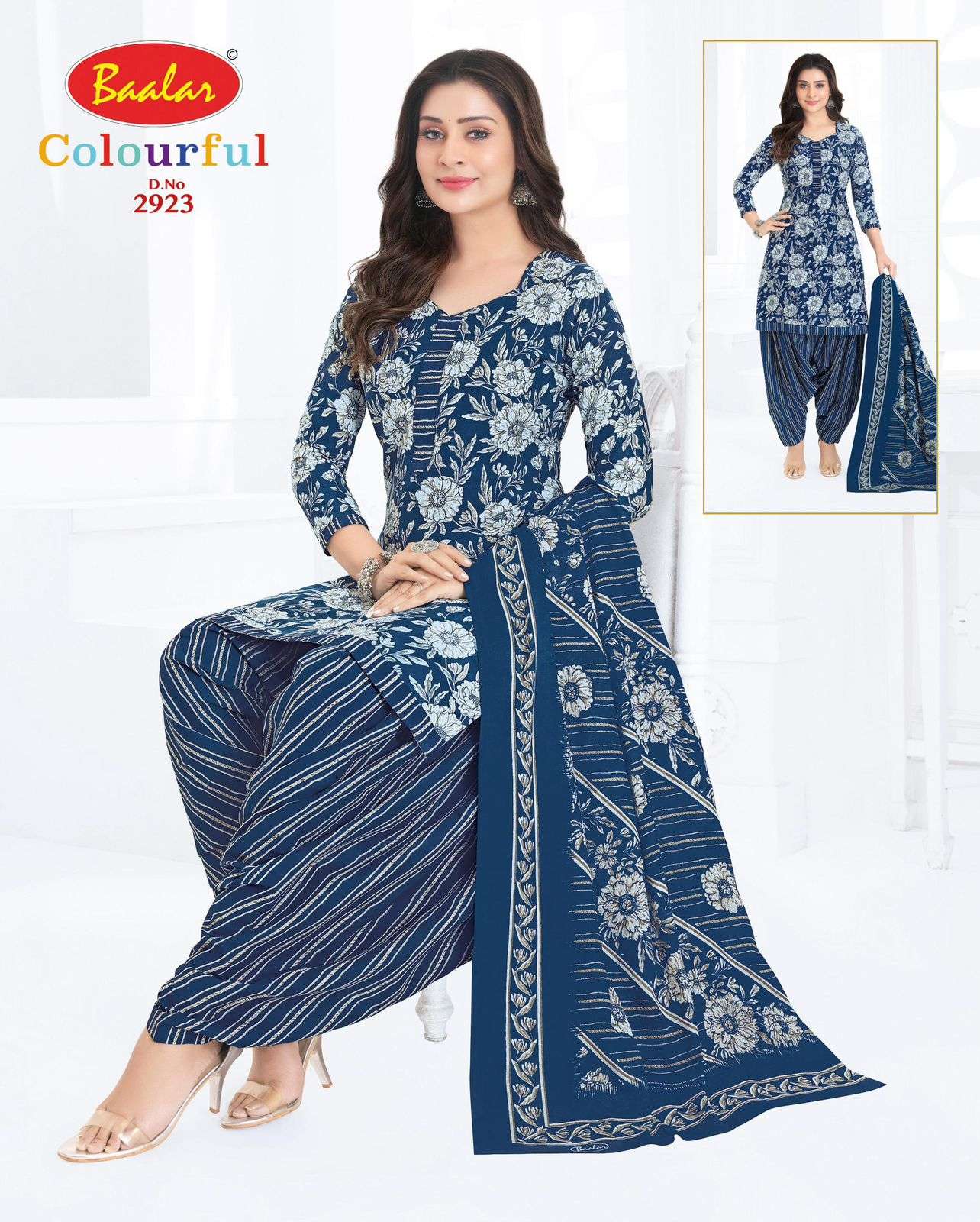 BAALAR COLOURFULL VOL 29 COTTON PRINTED PATIYALA DRESS 