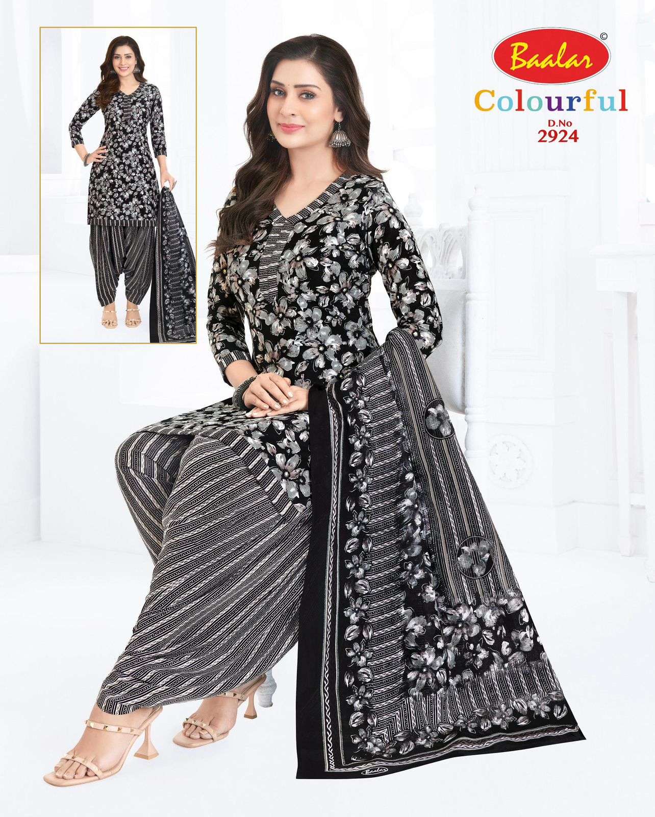 BAALAR COLOURFULL VOL 29 COTTON PRINTED PATIYALA DRESS 