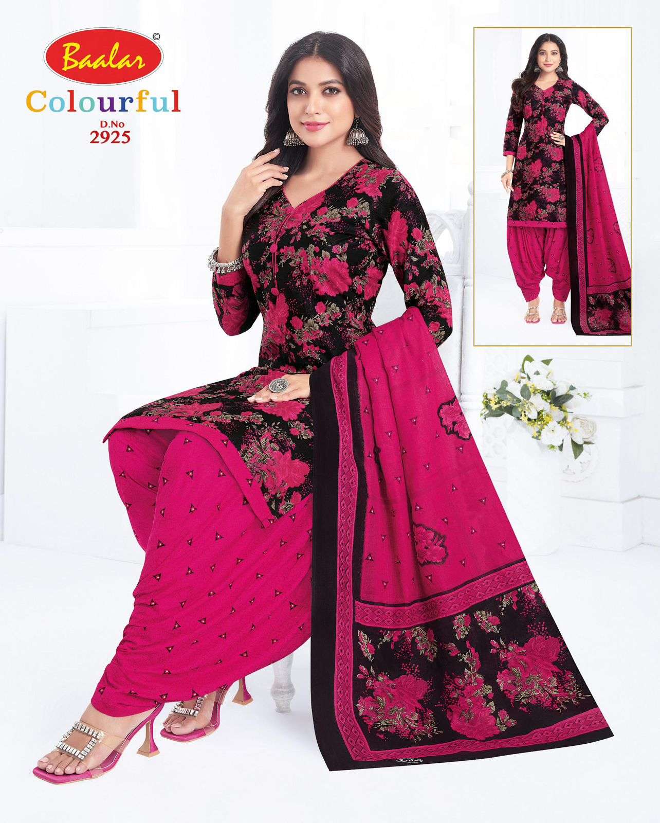 BAALAR COLOURFULL VOL 29 COTTON PRINTED PATIYALA DRESS 