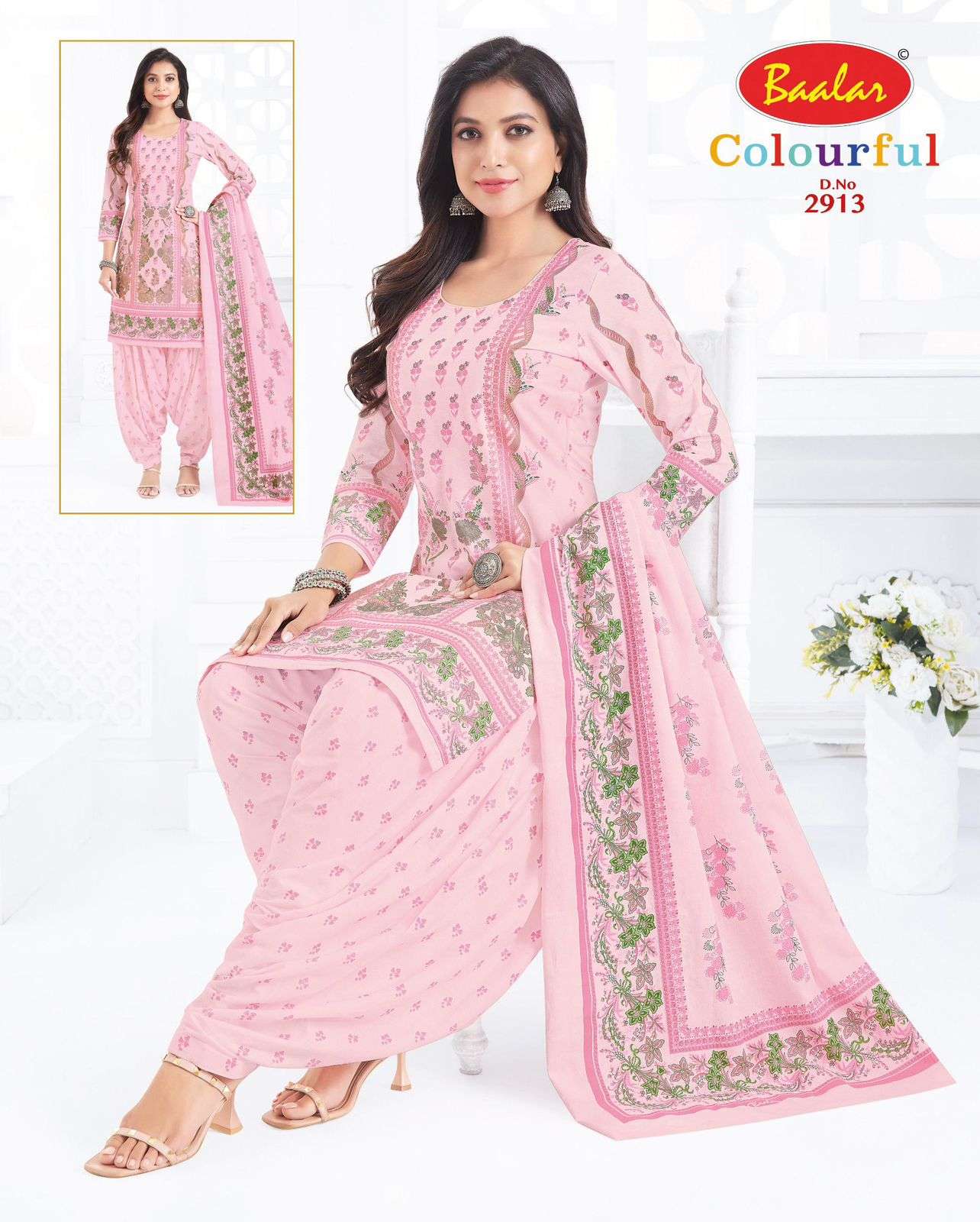 BAALAR COLOURFULL VOL 29 COTTON PRINTED PATIYALA DRESS 