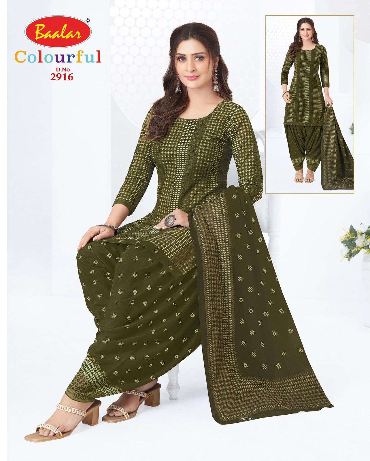 BAALAR COLOURFULL VOL 29 COTTON PRINTED PATIYALA DRESS 