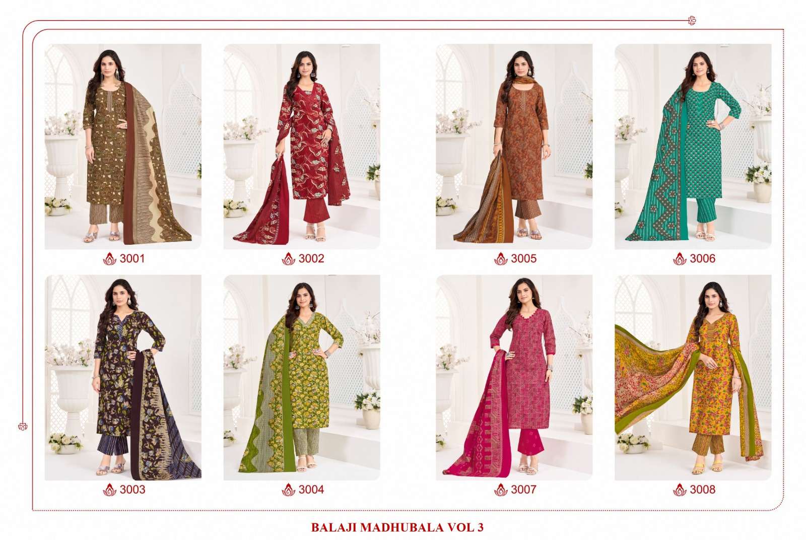 BALAJI COTTON MADUBALA VOL 3 COTTON PRINT READY MADE LADIES SUIT