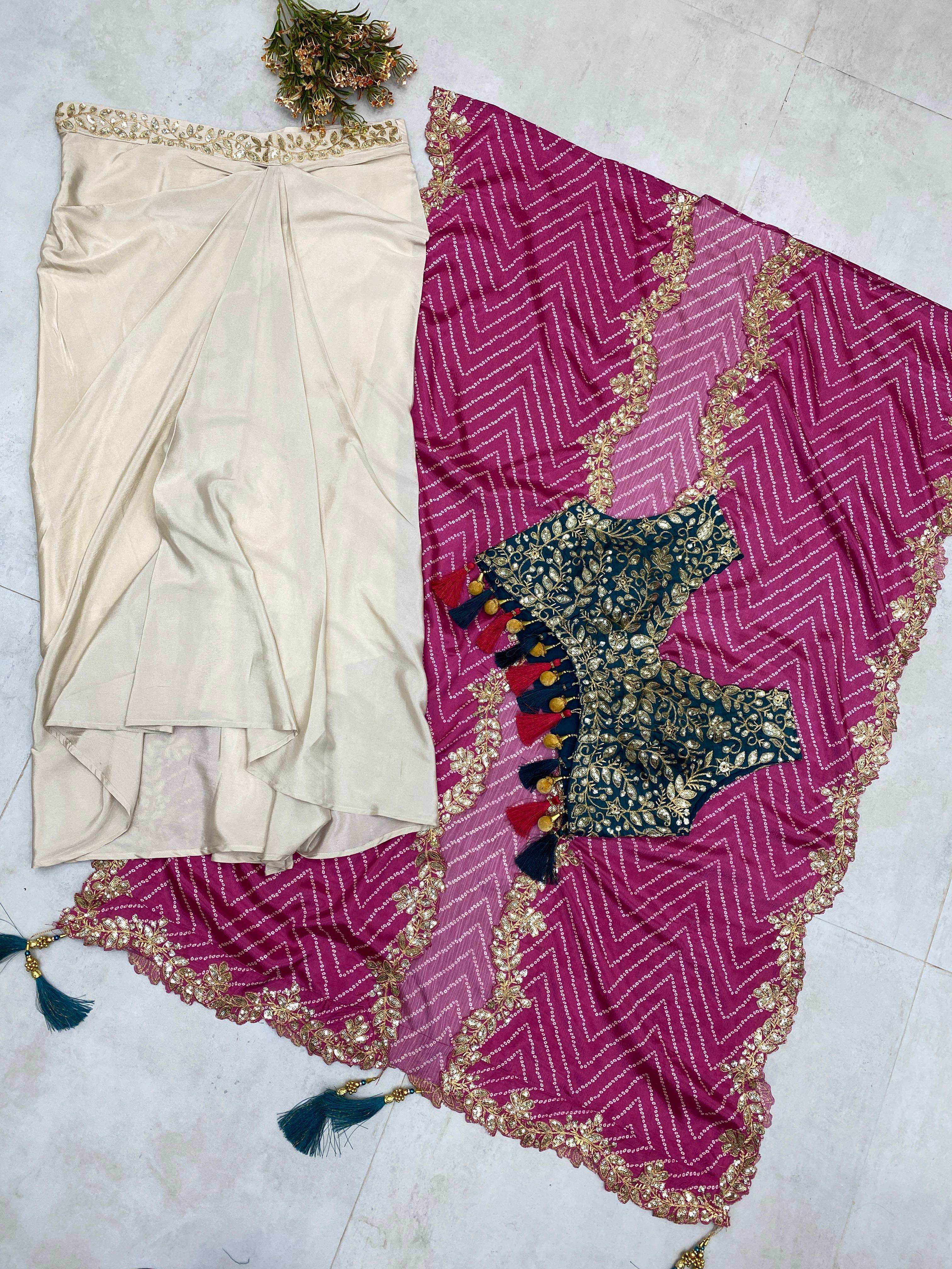 BE 308 SILK DESIGNER PARTY WEAR INDO WESTERN DRESS