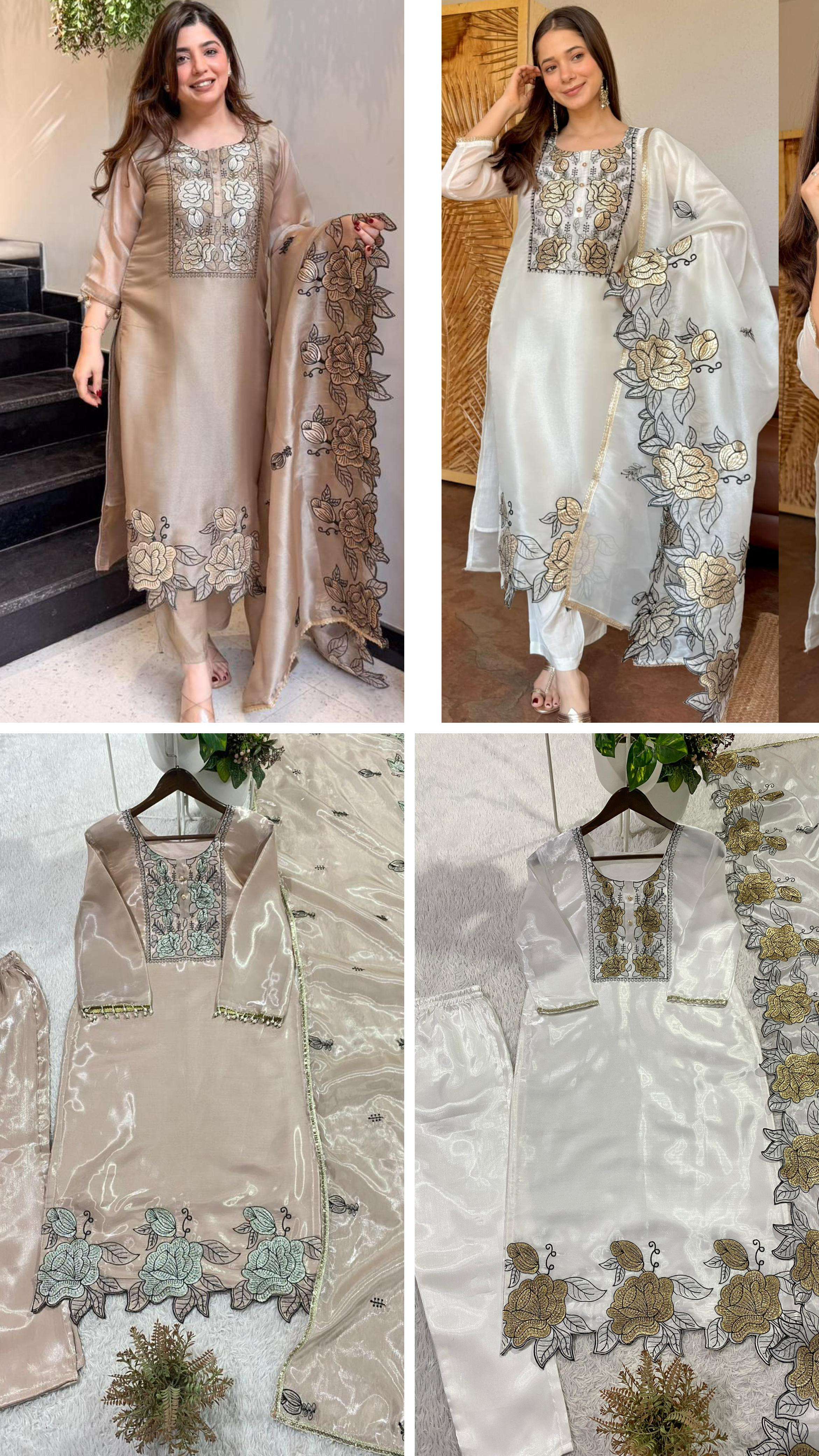 BE 464 JIMMY CHOO SILK FABRIC PREETY LOOK DESIGNER WORK LADIES SUIT