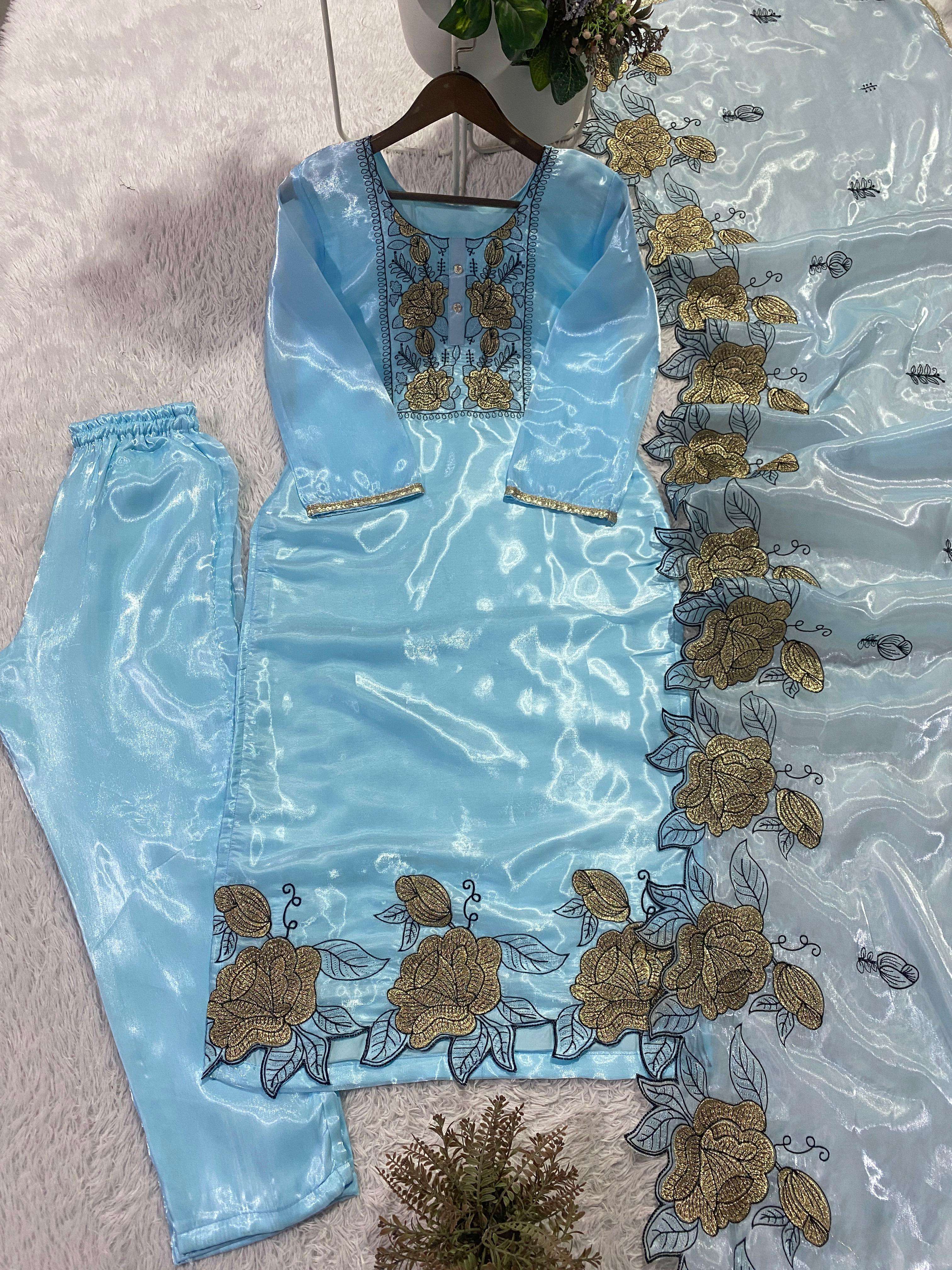 BE 464 JIMMY CHOO SILK FABRIC PREETY LOOK DESIGNER WORK LADIES SUIT
