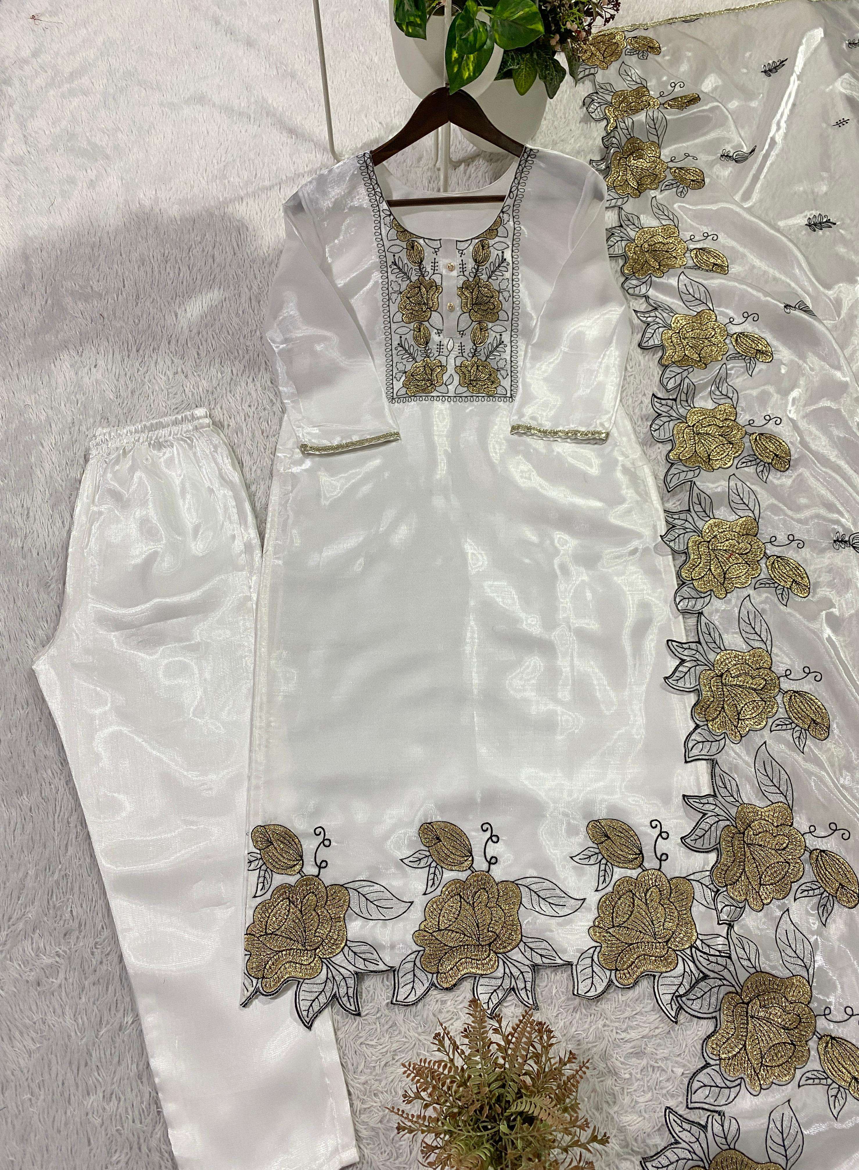 BE 464 JIMMY CHOO SILK FABRIC PREETY LOOK DESIGNER WORK LADIES SUIT