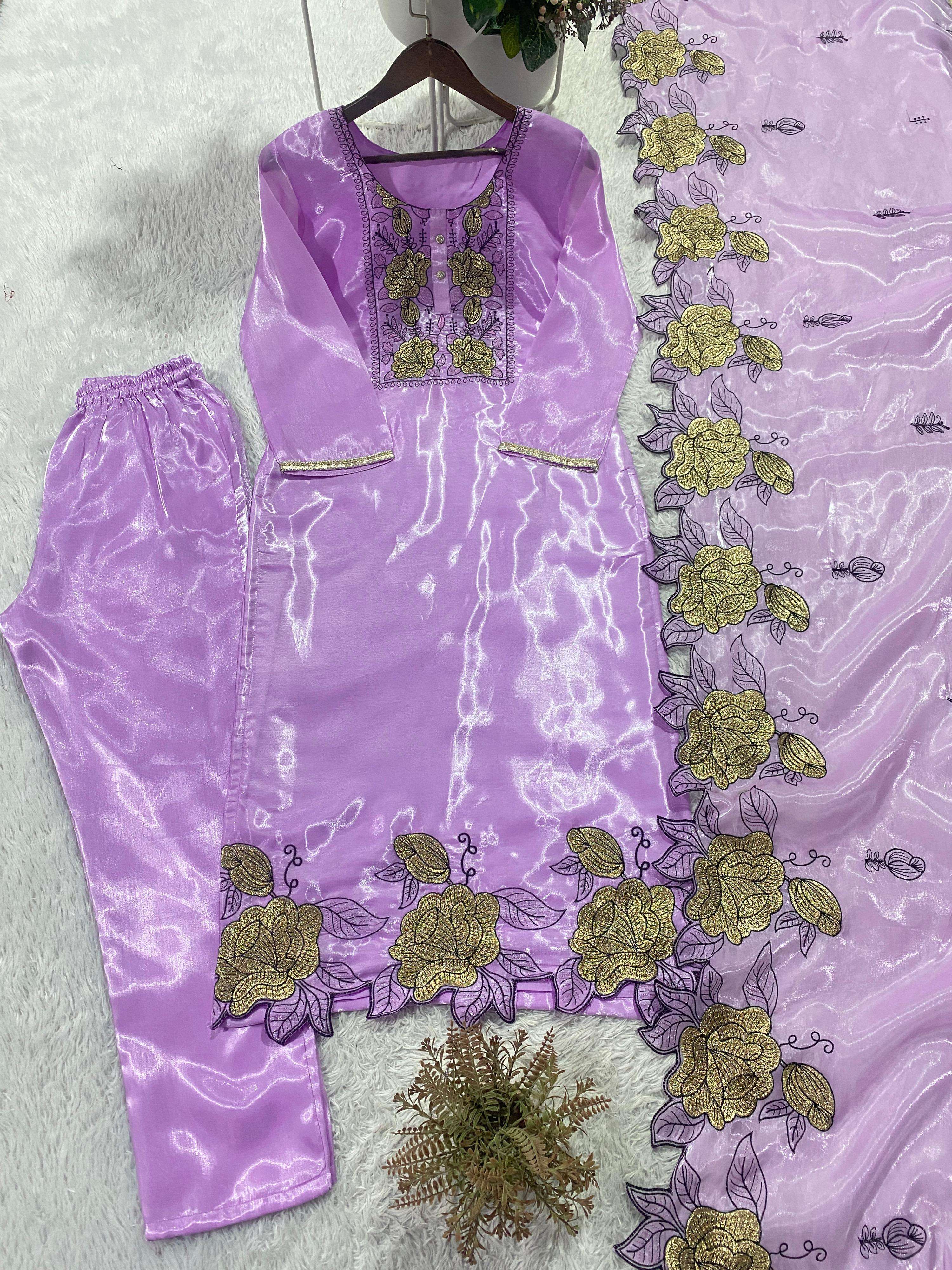 BE 464 JIMMY CHOO SILK FABRIC PREETY LOOK DESIGNER WORK LADIES SUIT