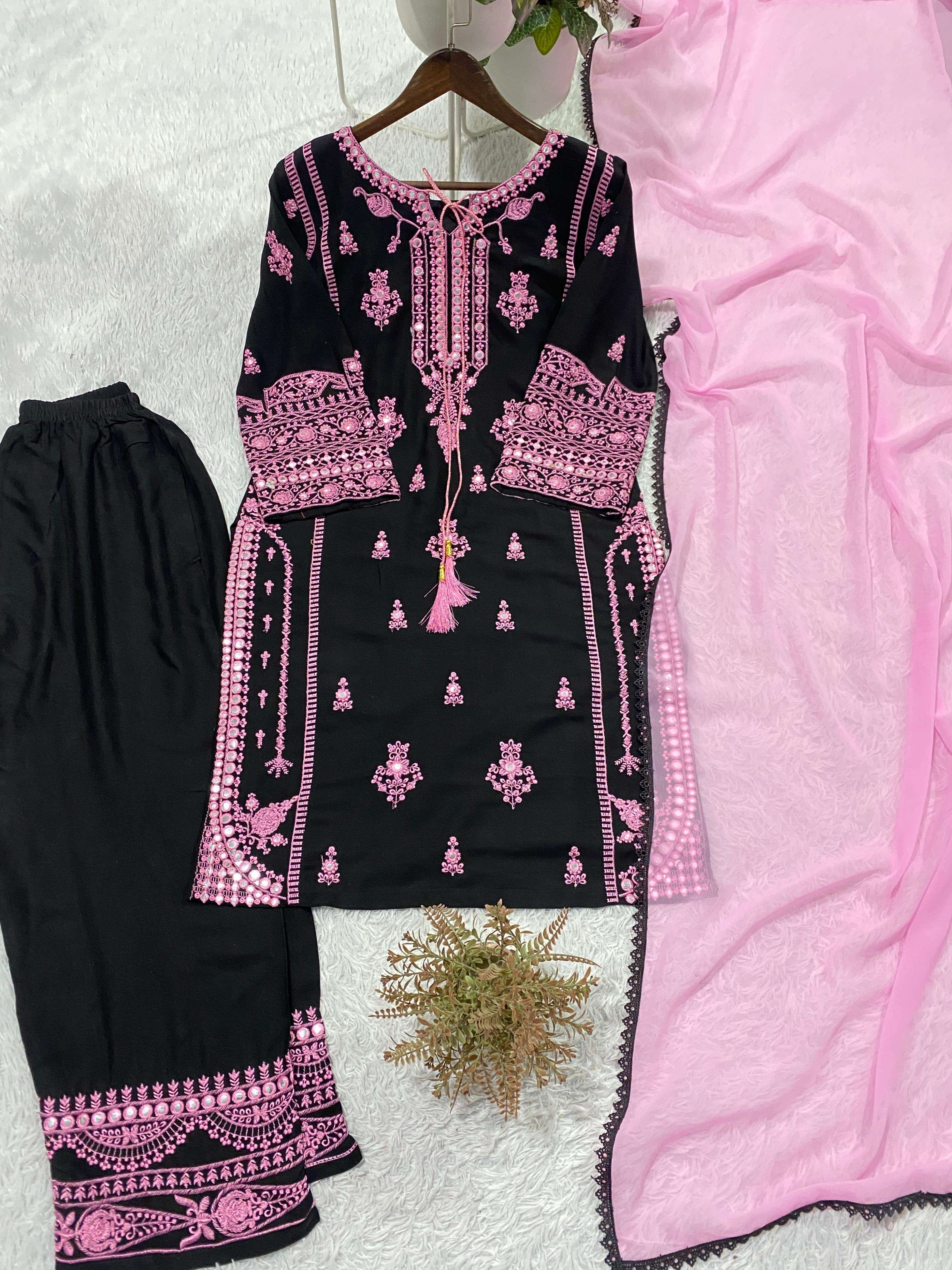 BE 465 RAYON EMBROIDERY DESIGNER WORK PARTY WEAR LADIES SUIT