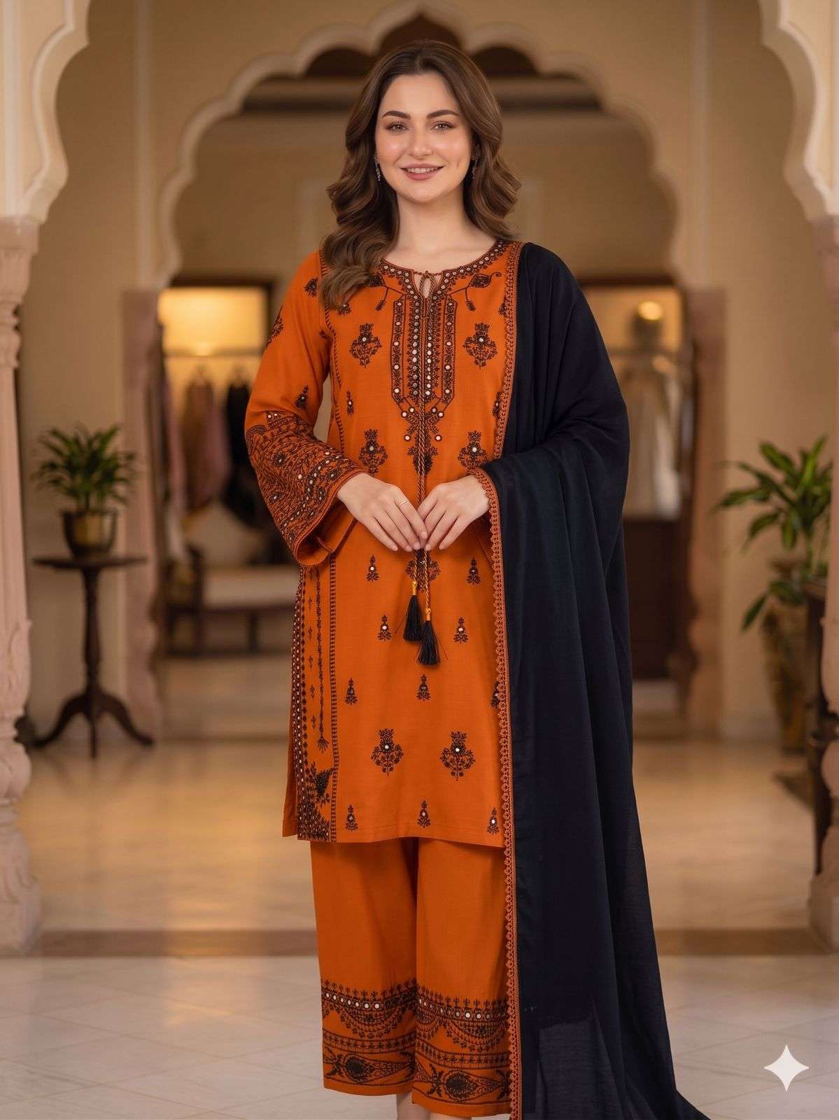 BE 465 RAYON EMBROIDERY DESIGNER WORK PARTY WEAR LADIES SUIT