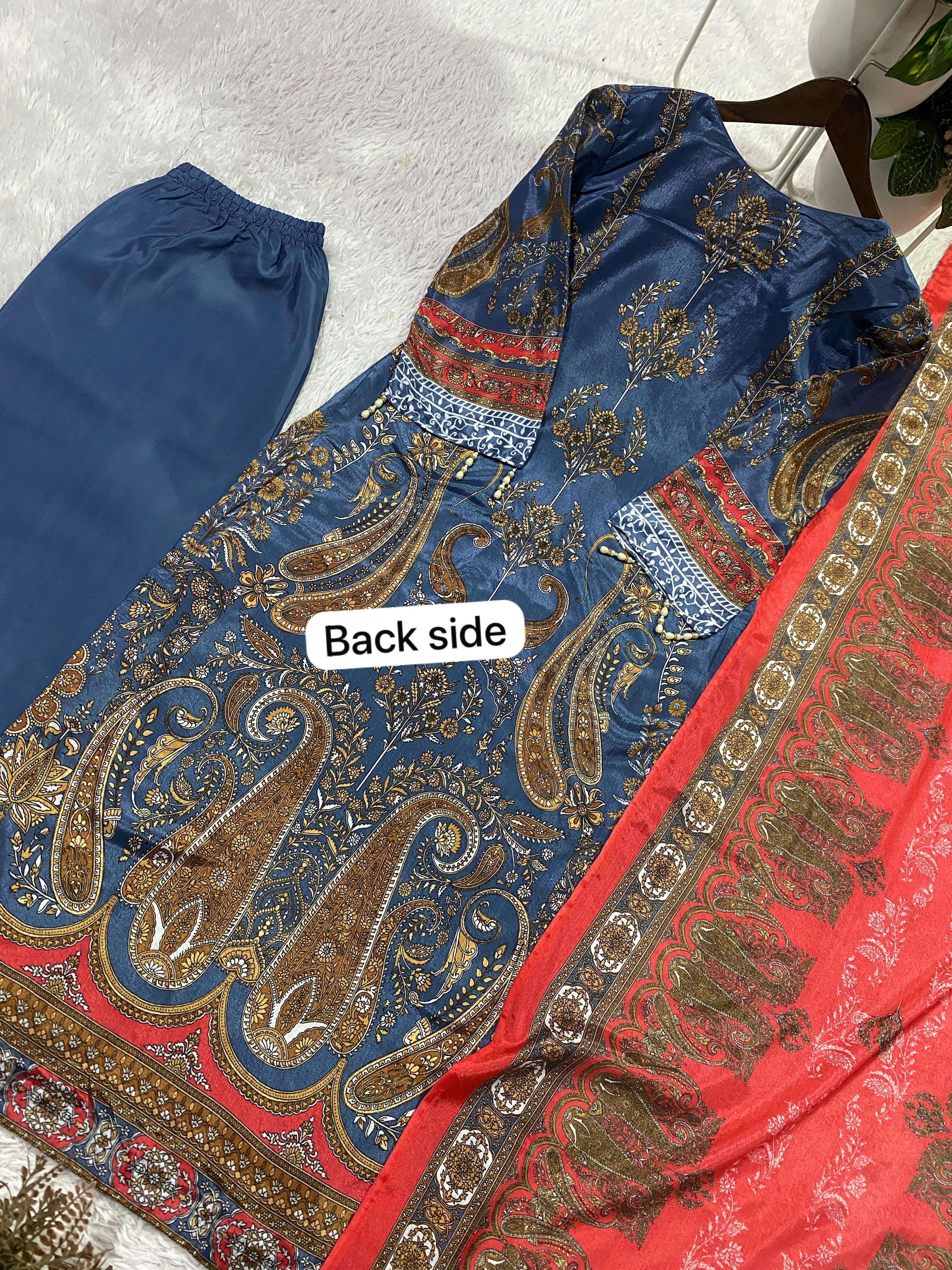 BE 467 CHINON PRINTED DESIGNER WORK PAKISTANI STYLE LADIES SUIT