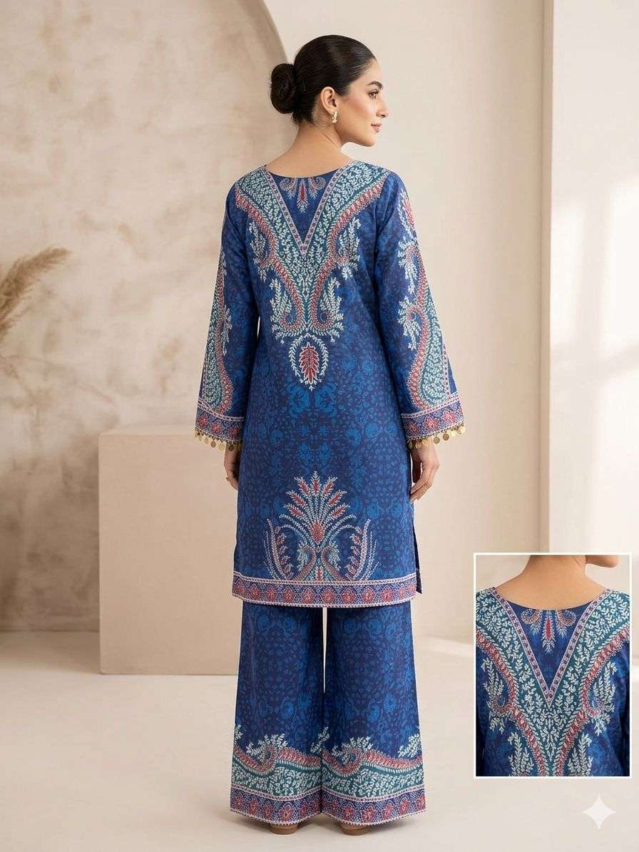 BE 468 CREPE SILK  DESIGNER PRINTED CO-ORD SET