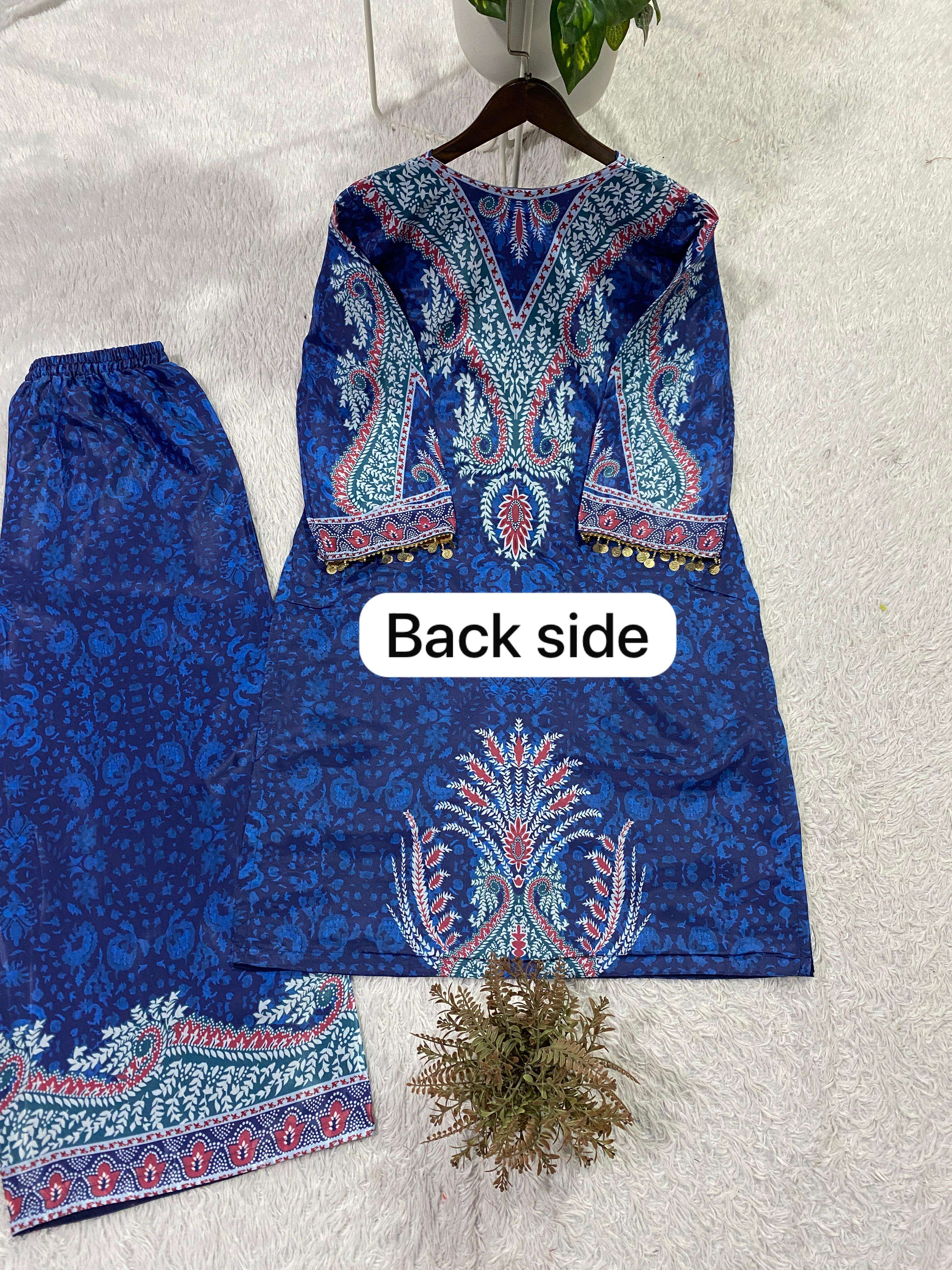 BE 468 CREPE SILK  DESIGNER PRINTED CO-ORD SET