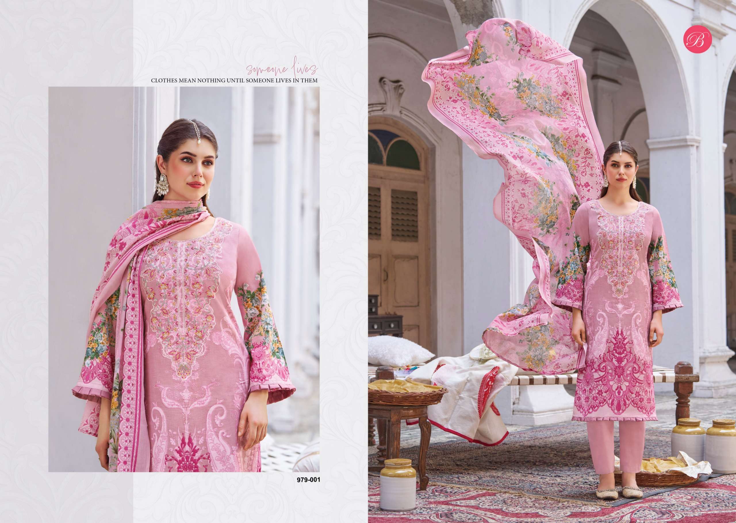 BELLIZA DESIGNER STUDIO NAIRA VOL 142 COTTON DIGITAL PRINTS WITH FANCY WORK SUIT