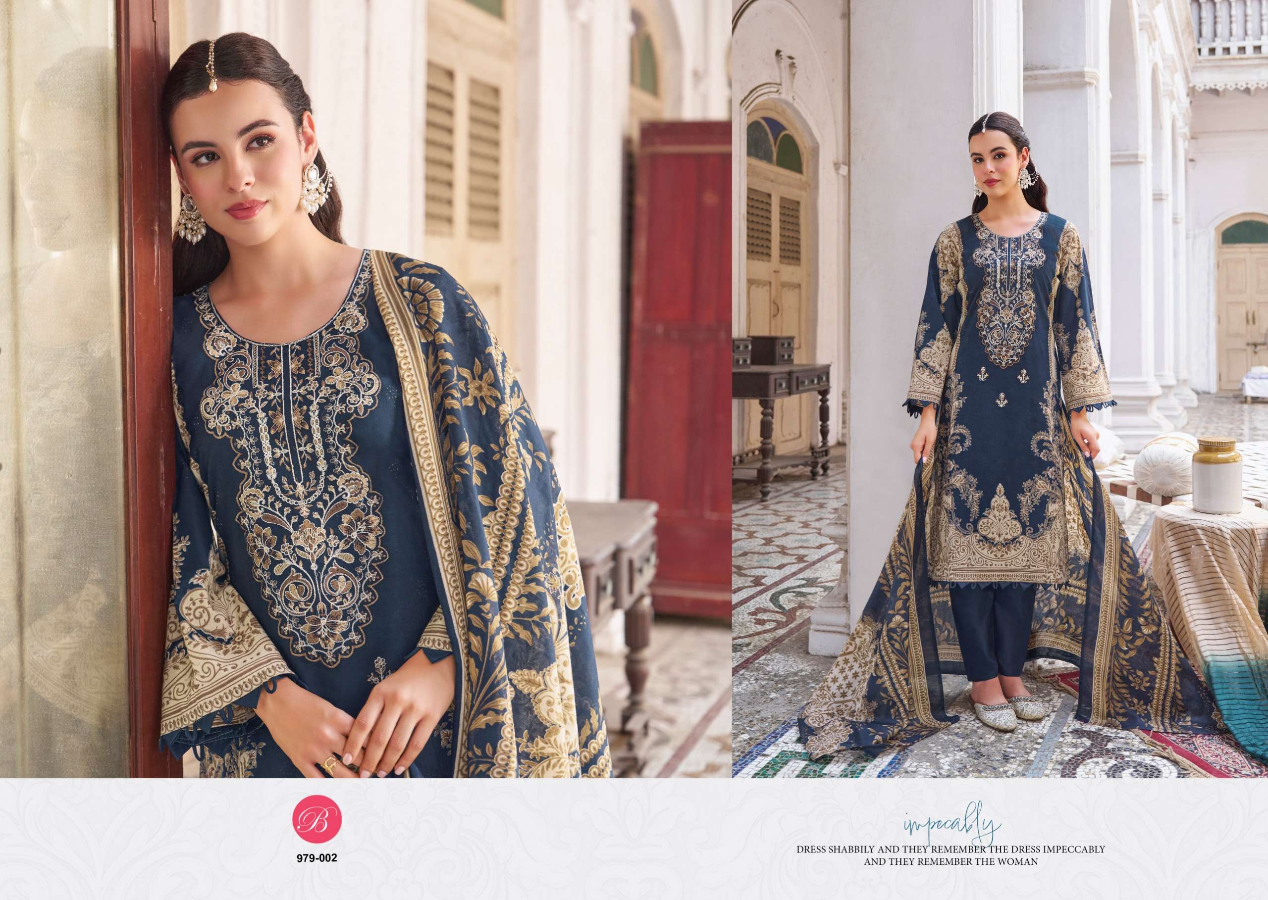 BELLIZA DESIGNER STUDIO NAIRA VOL 142 COTTON DIGITAL PRINTS WITH FANCY WORK SUIT