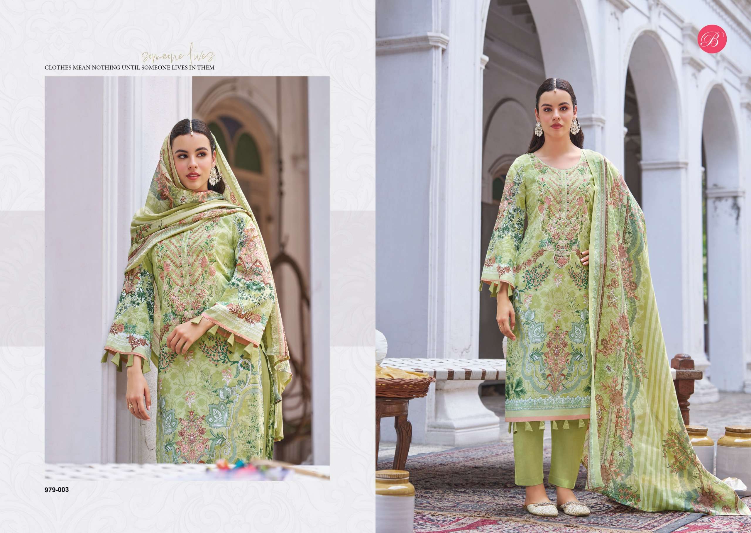 BELLIZA DESIGNER STUDIO NAIRA VOL 142 COTTON DIGITAL PRINTS WITH FANCY WORK SUIT