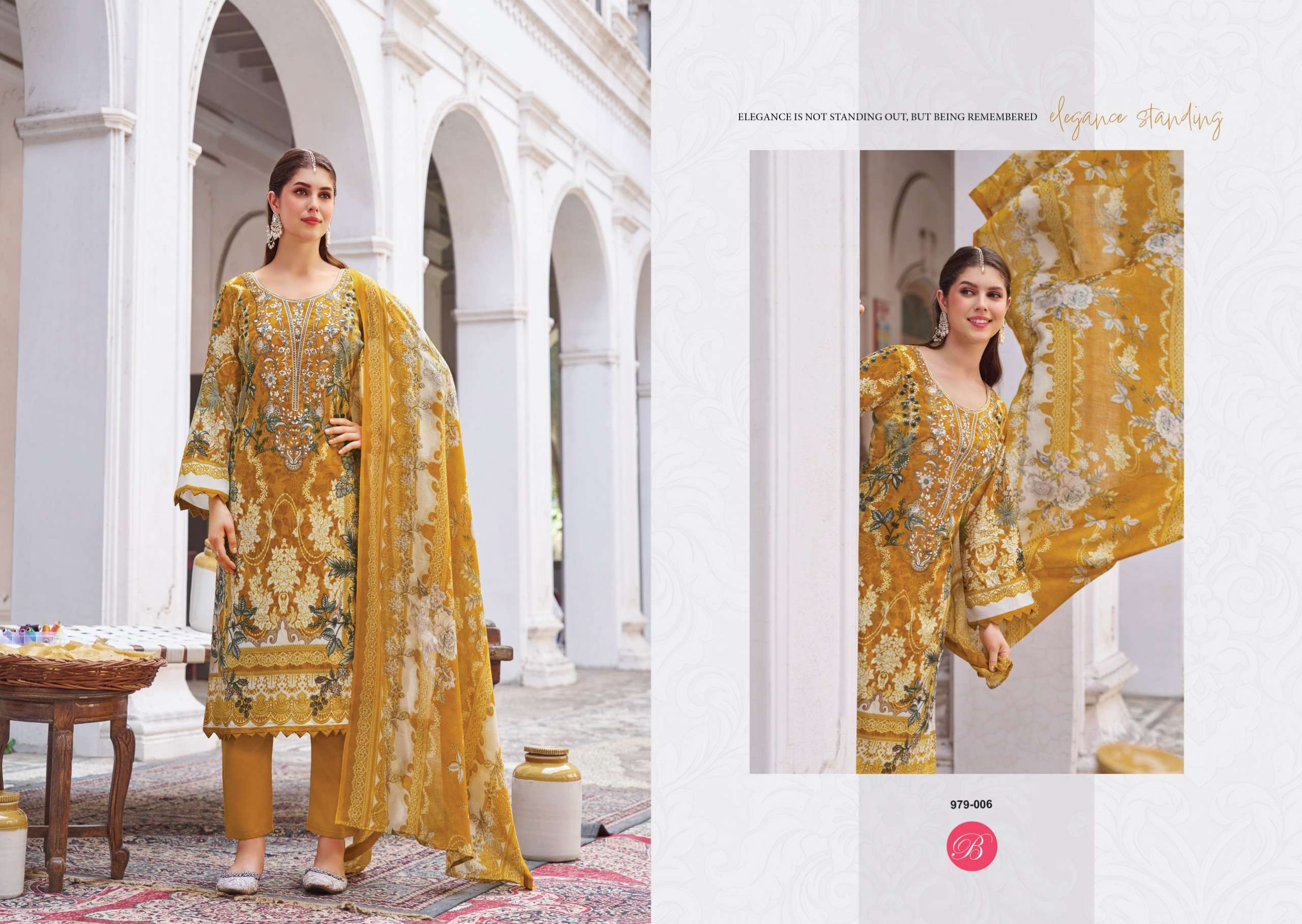 BELLIZA DESIGNER STUDIO NAIRA VOL 142 COTTON DIGITAL PRINTS WITH FANCY WORK SUIT