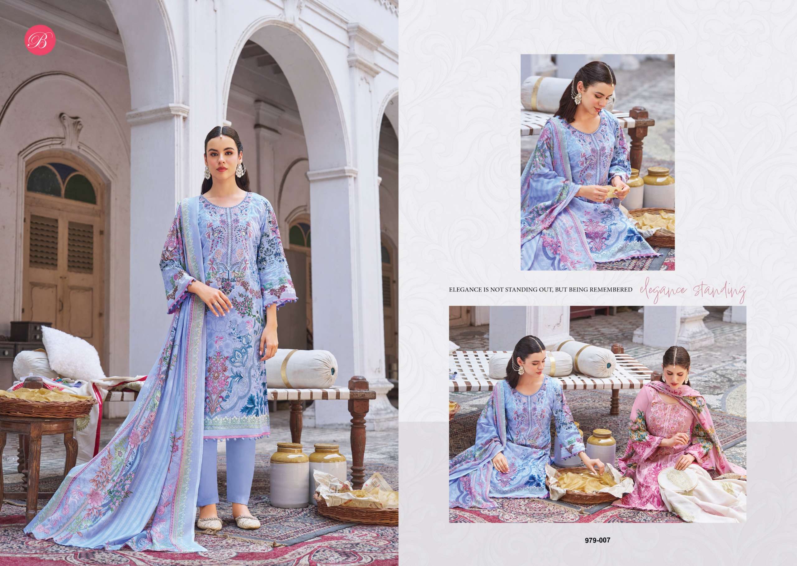 BELLIZA DESIGNER STUDIO NAIRA VOL 142 COTTON DIGITAL PRINTS WITH FANCY WORK SUIT
