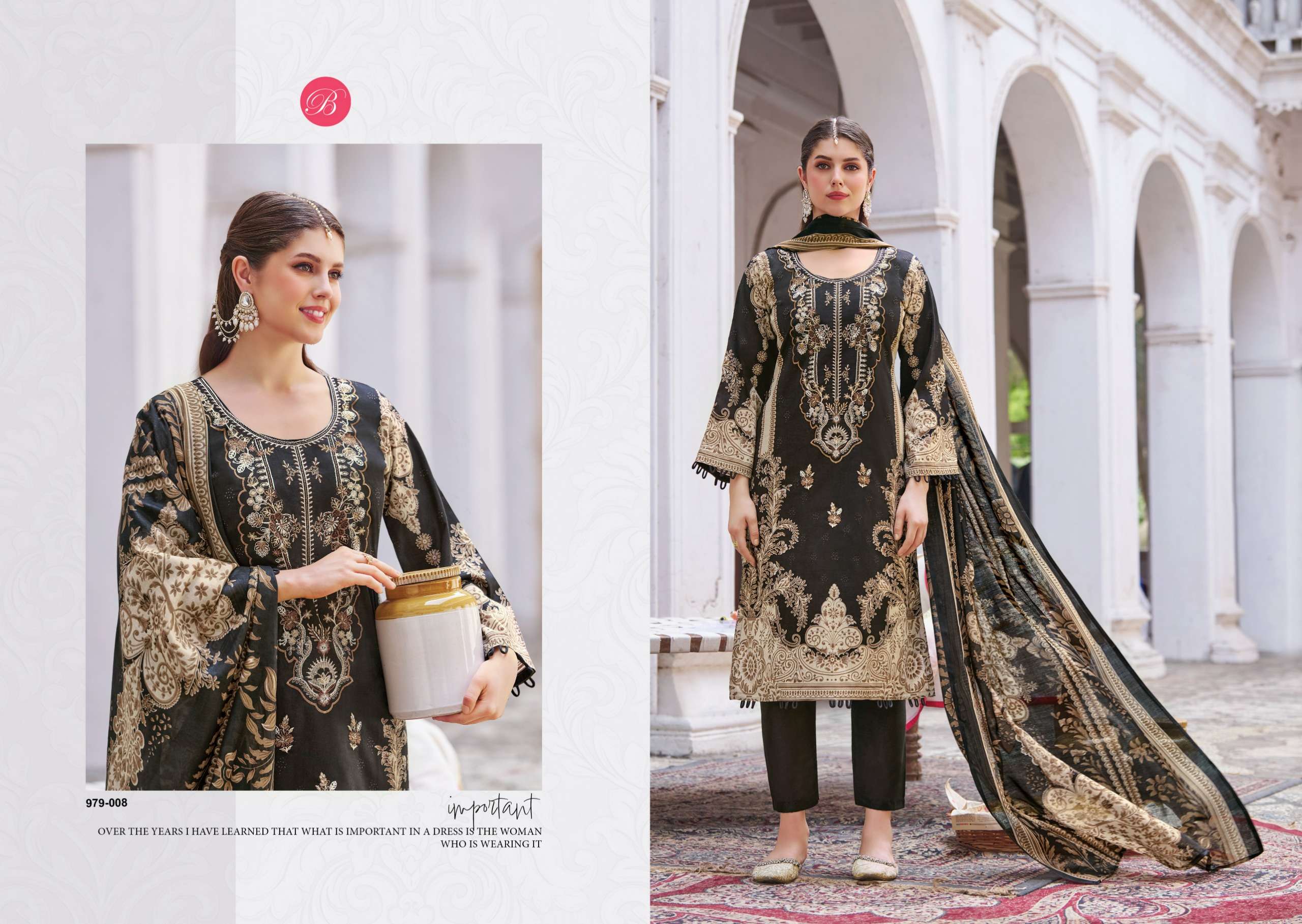 BELLIZA DESIGNER STUDIO NAIRA VOL 142 COTTON DIGITAL PRINTS WITH FANCY WORK SUIT