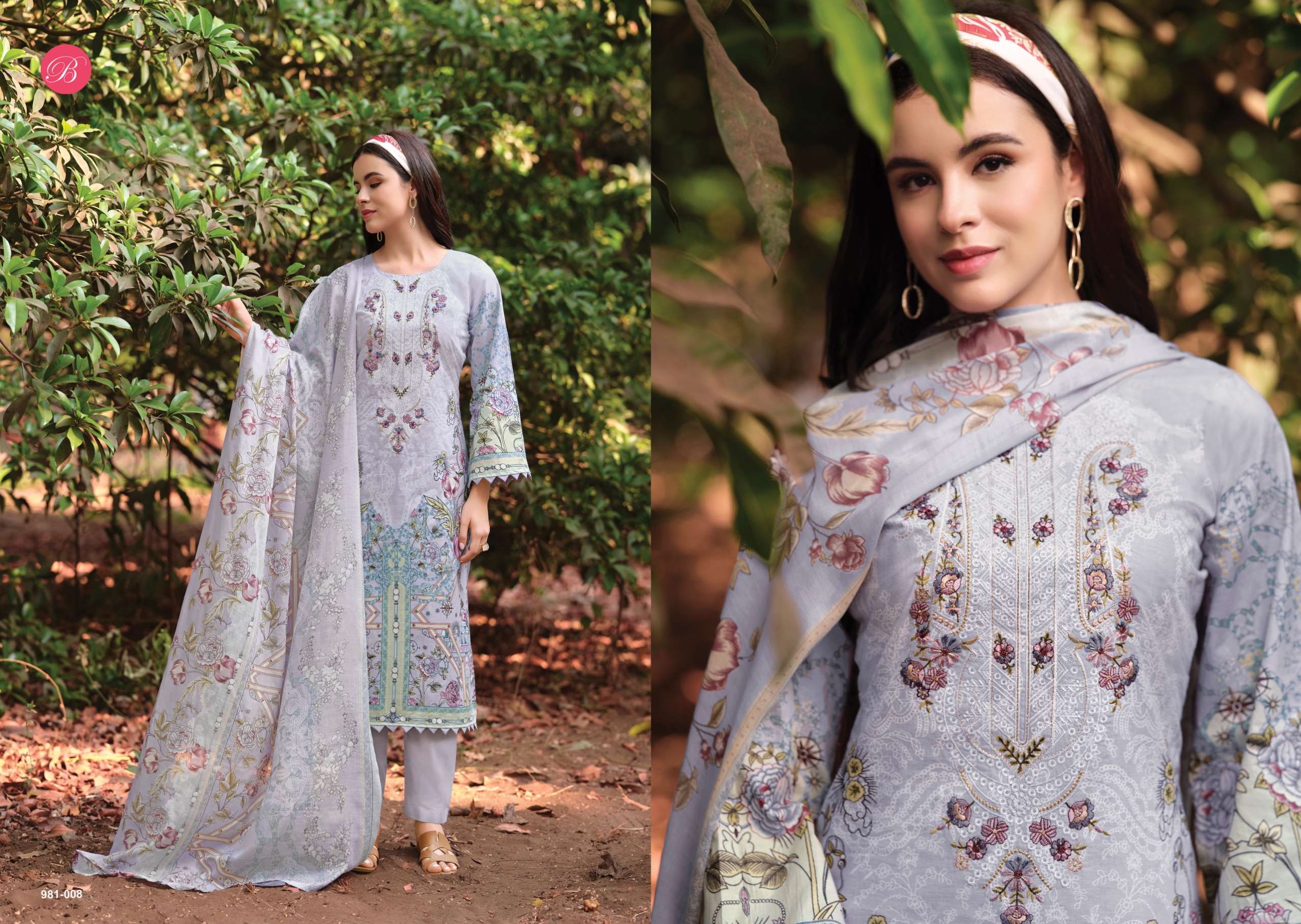 BELLIZA DESIGNER STUDIO NAIRA VOL 143 COTTON DIGITAL PRINTS WITH FANCY WORK SUI