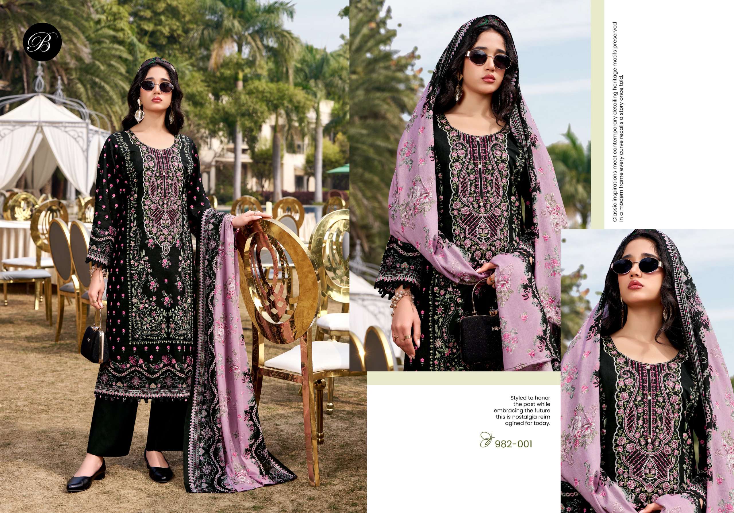 BELLIZA DESIGNER STUDIO NAIRA VOL 144 COTTON DIGITAL PRINTS WITH FANCY WORK SUIT