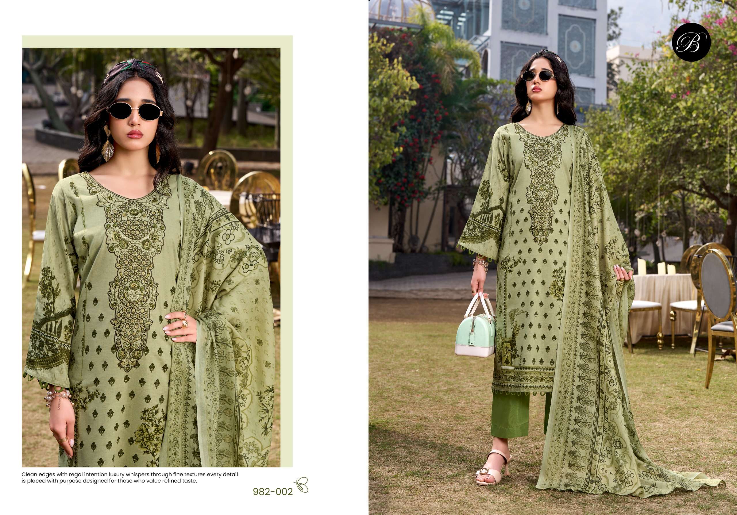 BELLIZA DESIGNER STUDIO NAIRA VOL 144 COTTON DIGITAL PRINTS WITH FANCY WORK SUIT