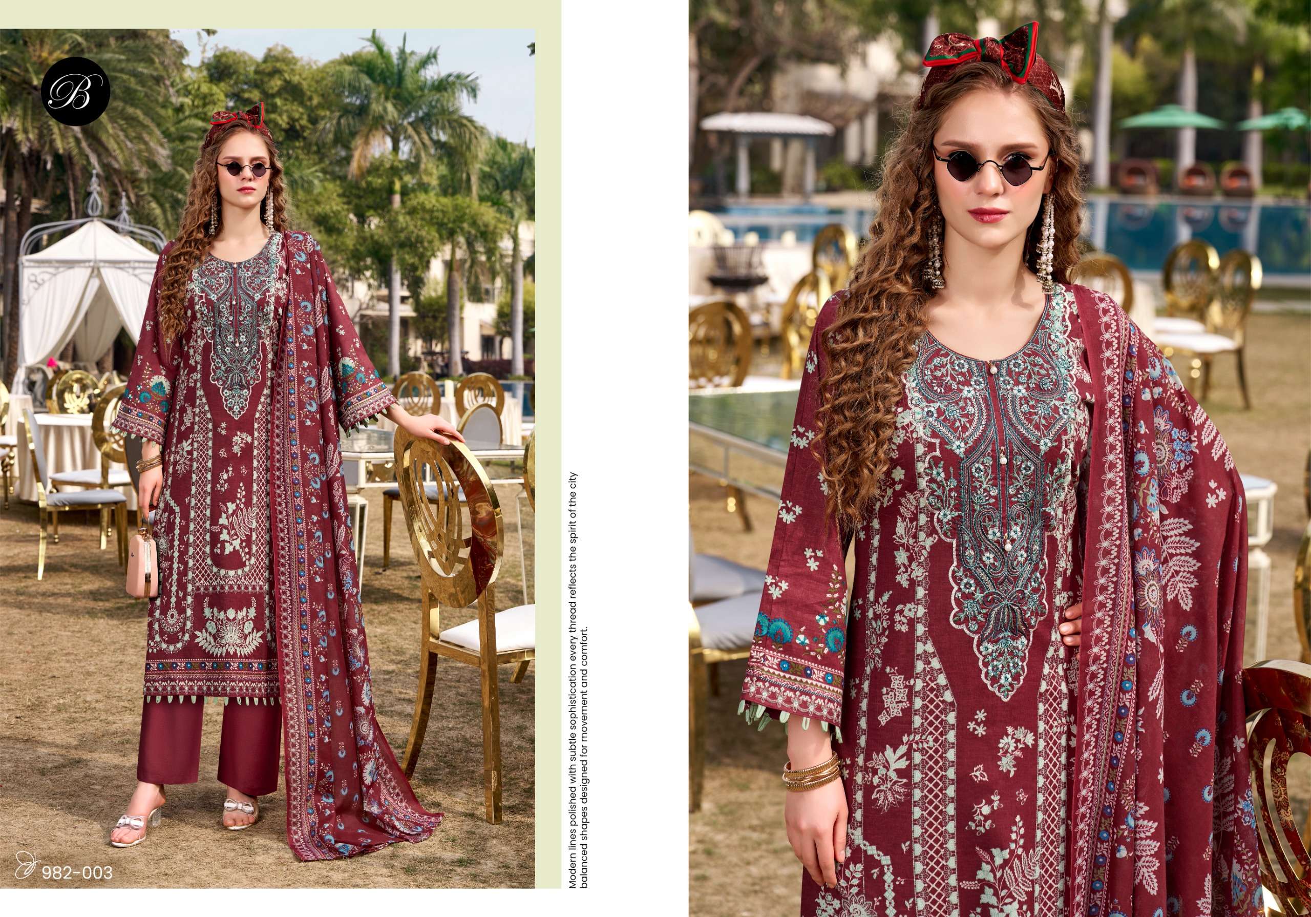 BELLIZA DESIGNER STUDIO NAIRA VOL 144 COTTON DIGITAL PRINTS WITH FANCY WORK SUIT