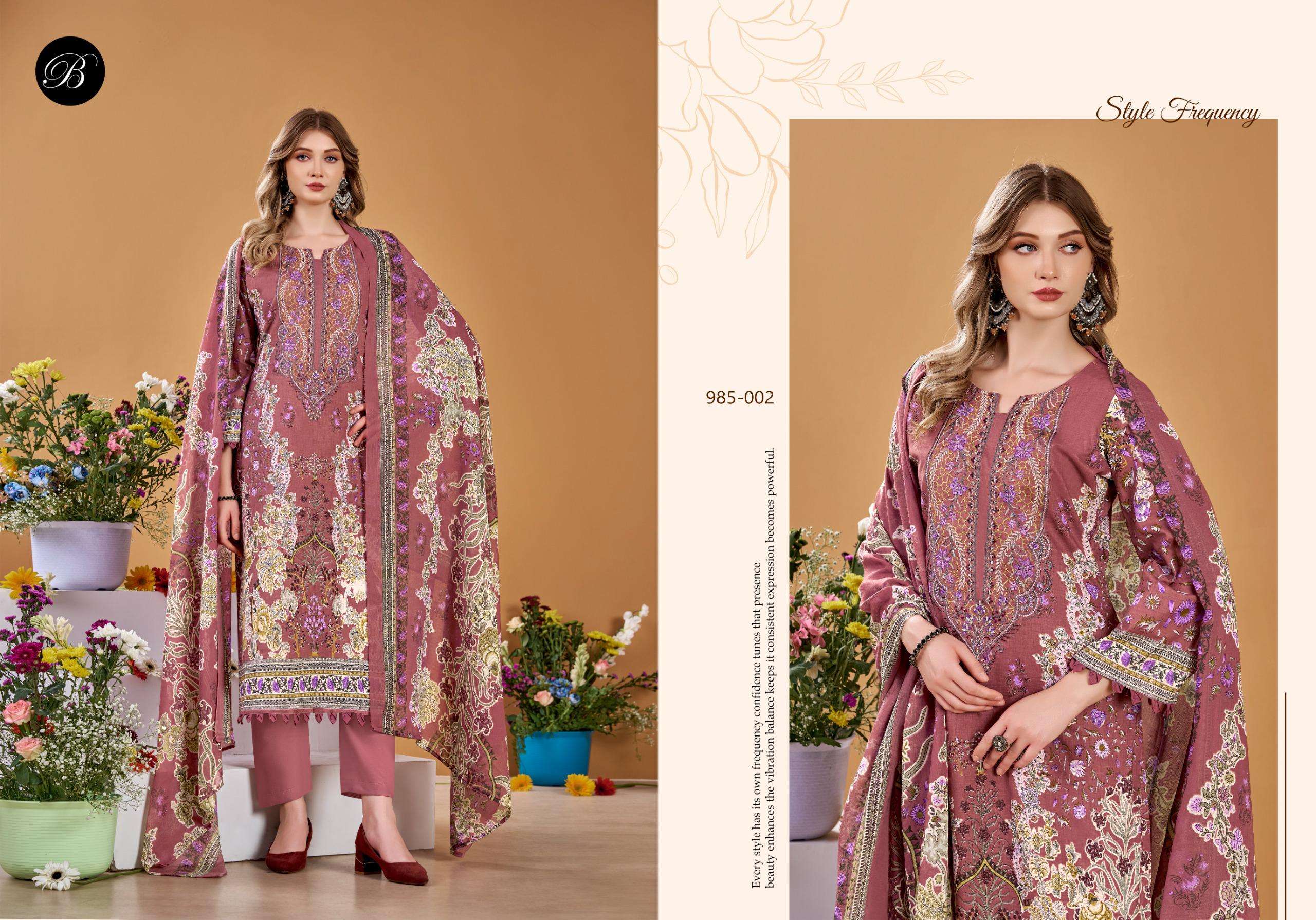BELLIZA DESIGNER STUDIO NAIRA VOL 145 COTTON DIGITAL PRINTS WITH FANCY WORK SUIT