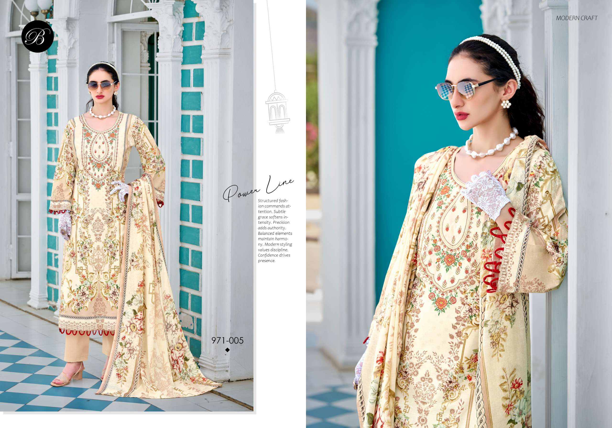 BELLIZA DESIGNER STUDIO RIWAYAT VOL 17 VISCOSE DIGITAL PRINT WITH FANCY WORK SUIT