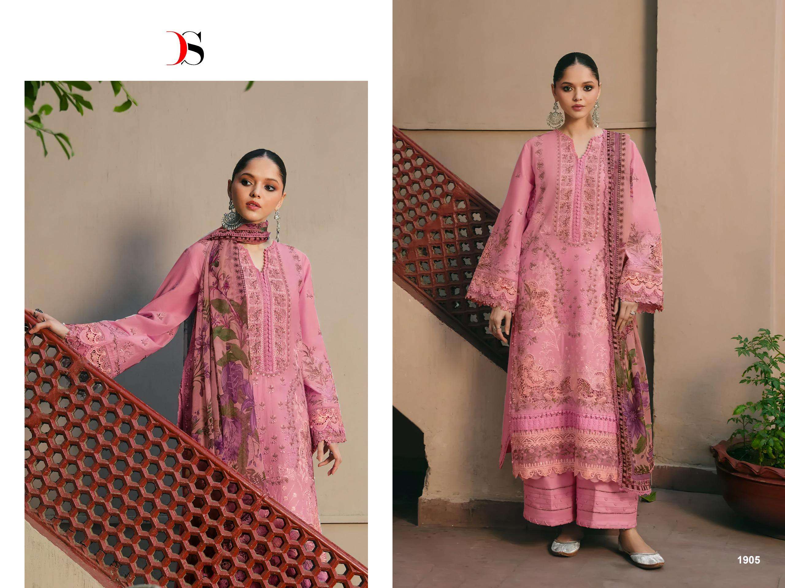 DEEPSY SUITS ELAF PREMIUM LUXURY LAWN COLLECTION VOL 4 COTTON HAVY EMBROIDERY DESIGNER WORK SUIT