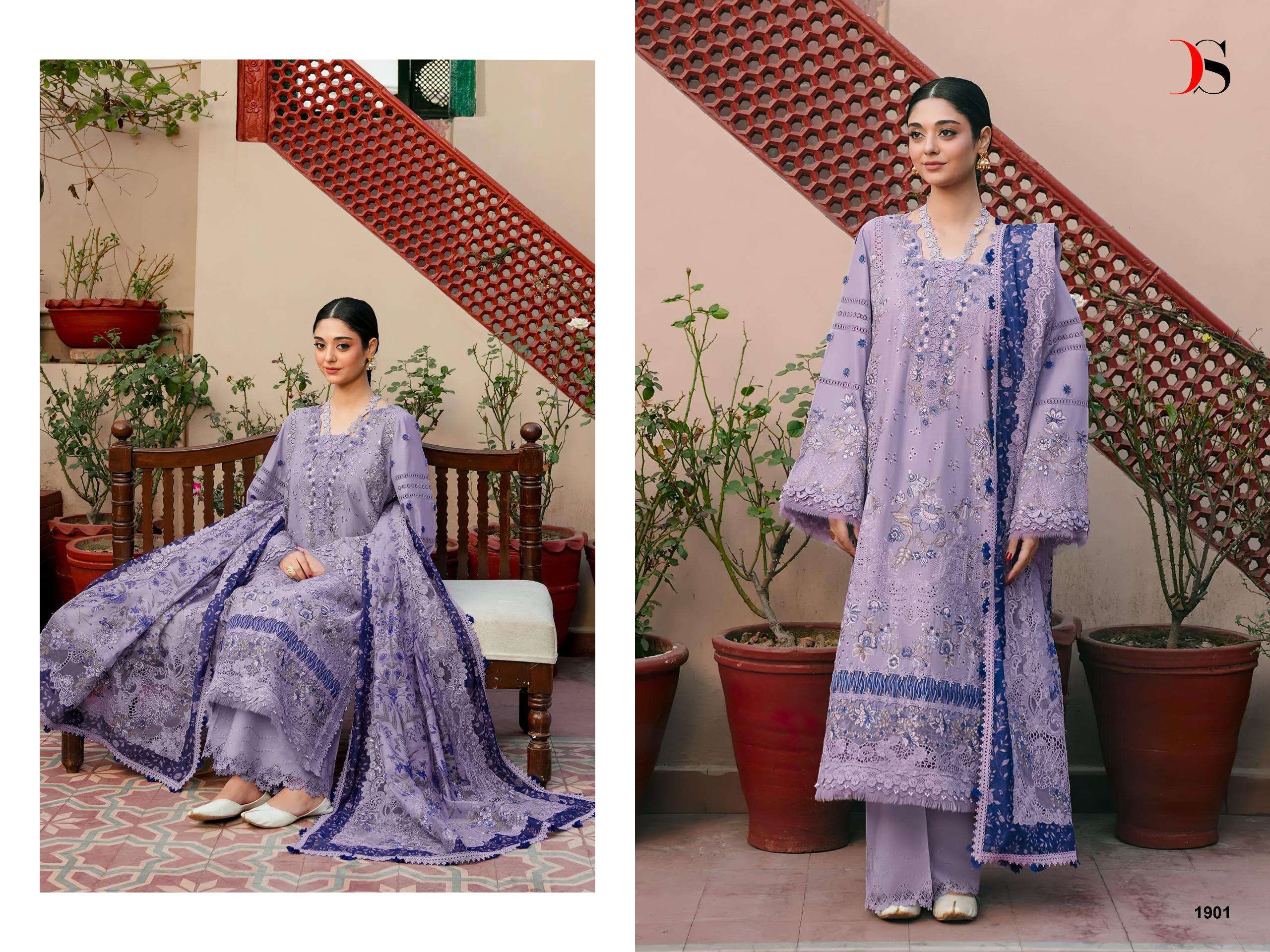 DEEPSY SUITS ELAF PREMIUM LUXURY LAWN COLLECTION VOL 4 COTTON HAVY EMBROIDERY DESIGNER WORK SUIT
