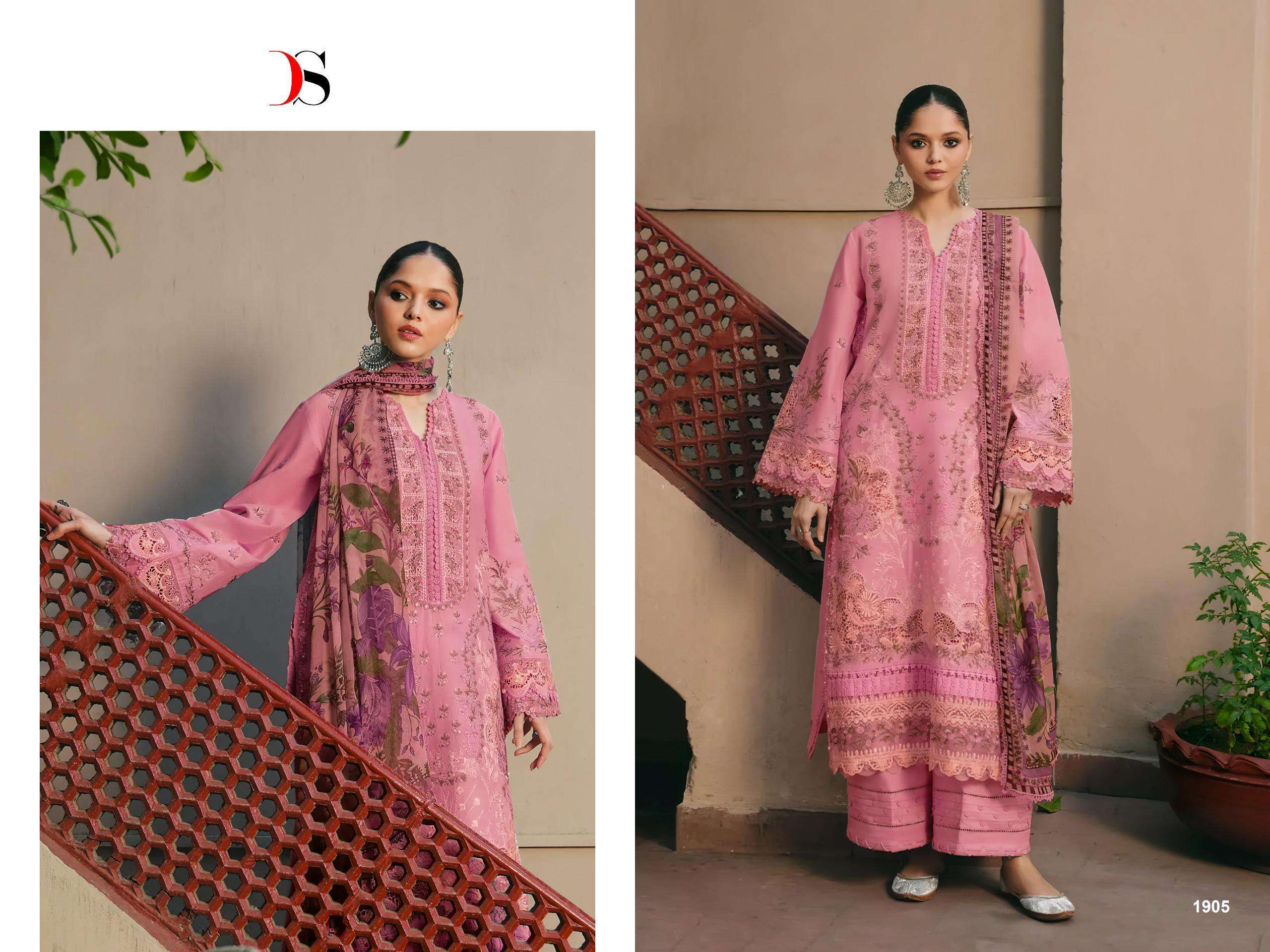 DEEPSY SUITS ELAF PREMIUM LUXURY LAWN COLLECTION VOL 4 COTTON HAVY EMBROIDERY DESIGNER WORK SUIT